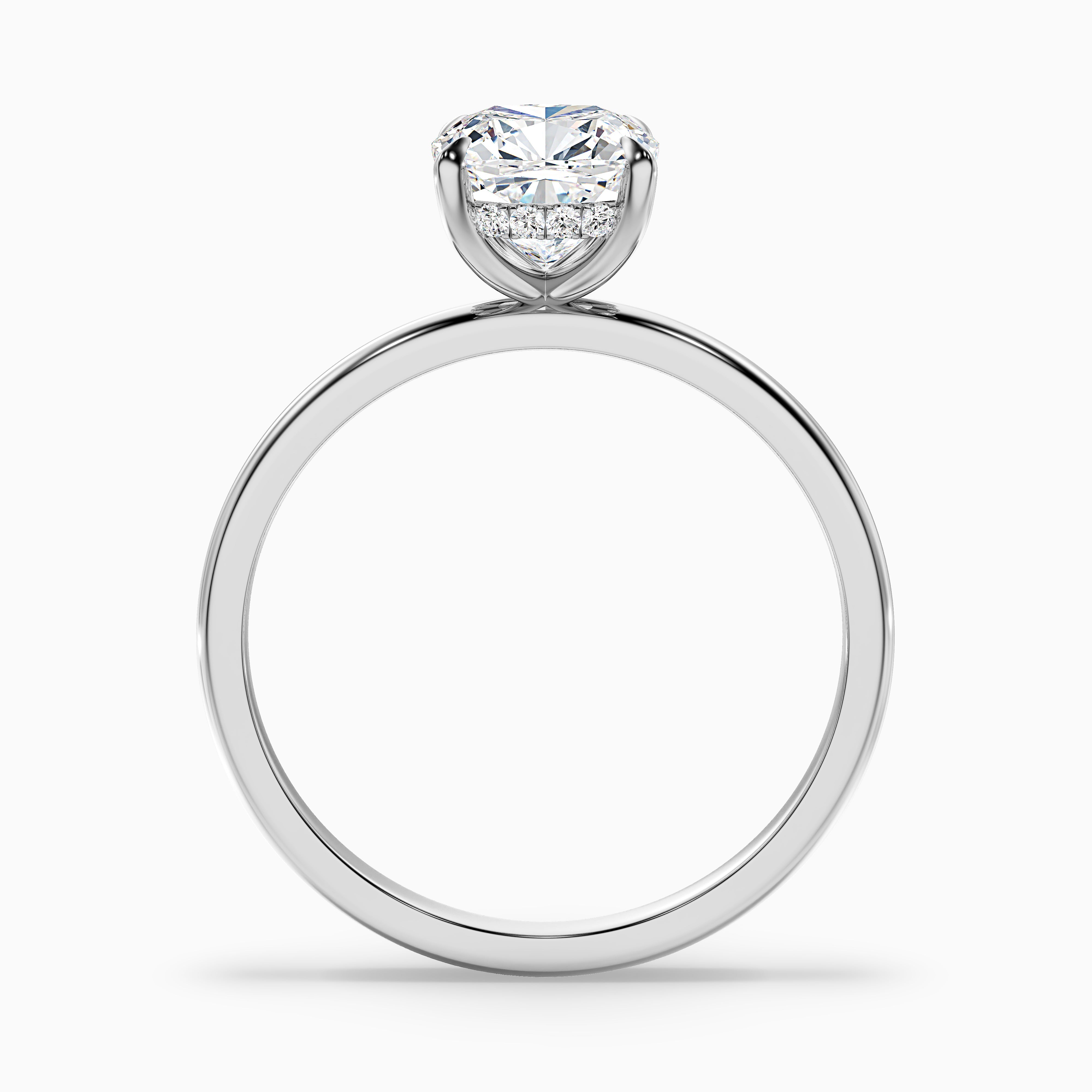 Sabrina Cushion Cut Hidden Halo Lab Grown Diamond Ring