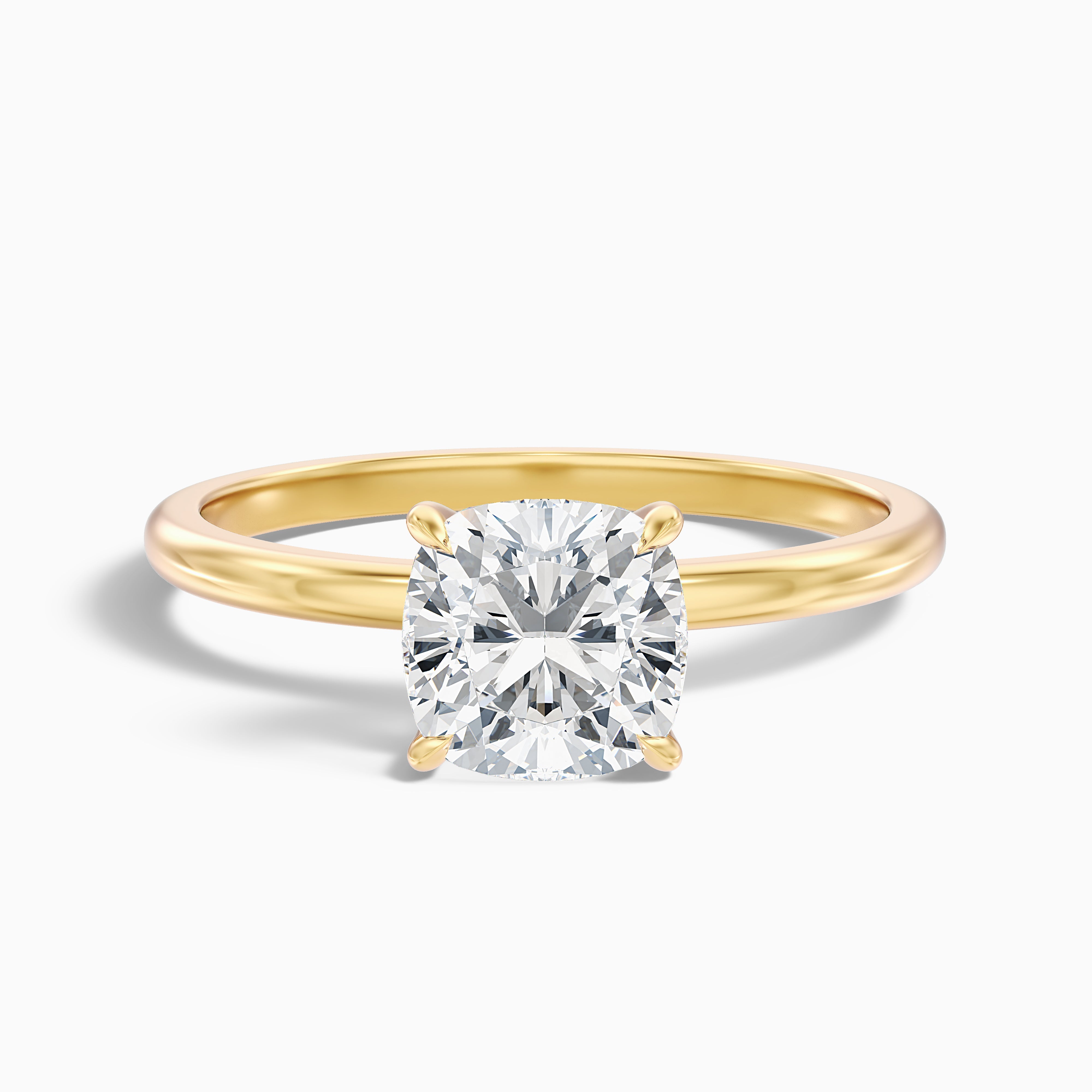 Sabrina Cushion Cut Hidden Halo Lab Grown Diamond Ring