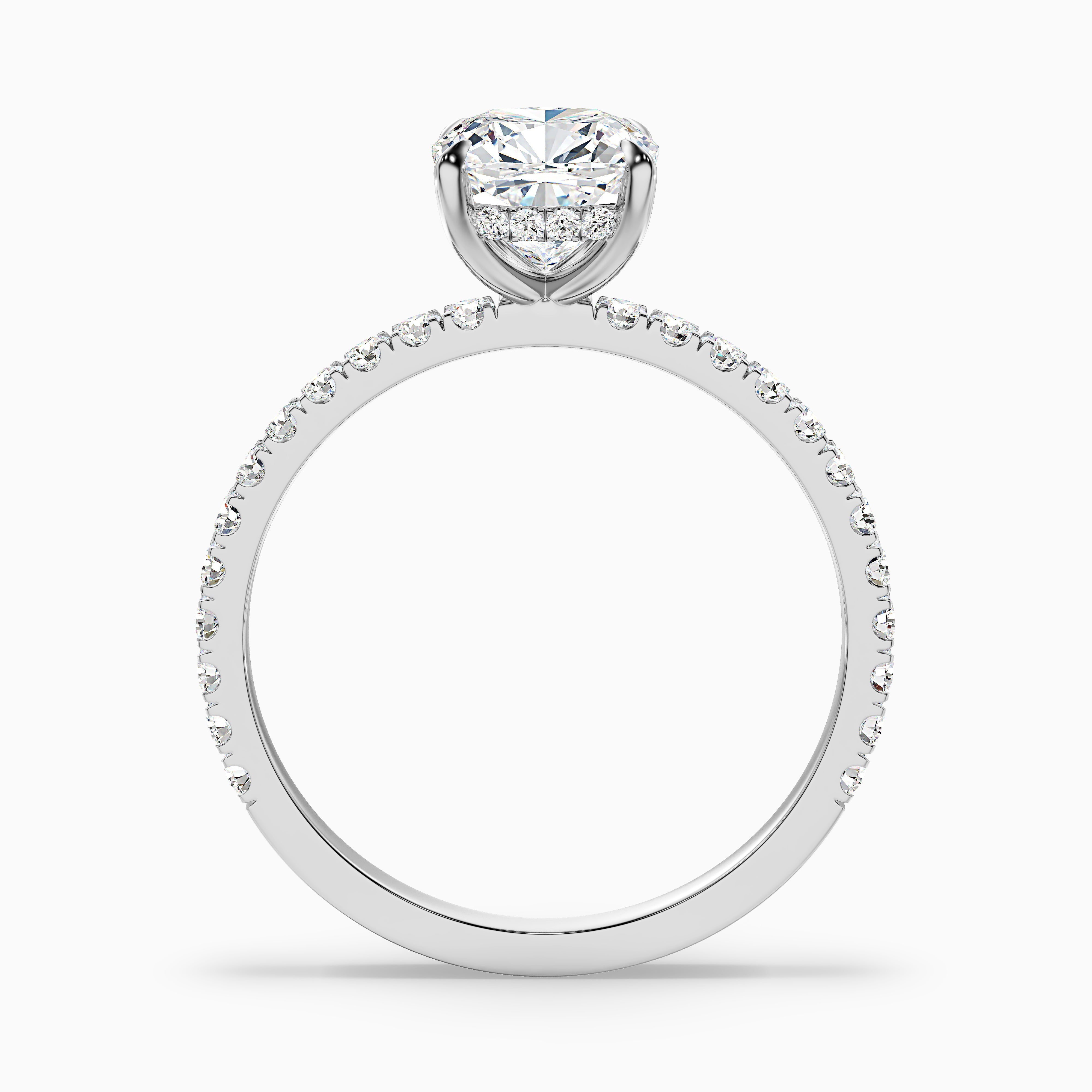 Roberta Cushion Cut Hidden Halo Pave Lab Grown Diamond Ring