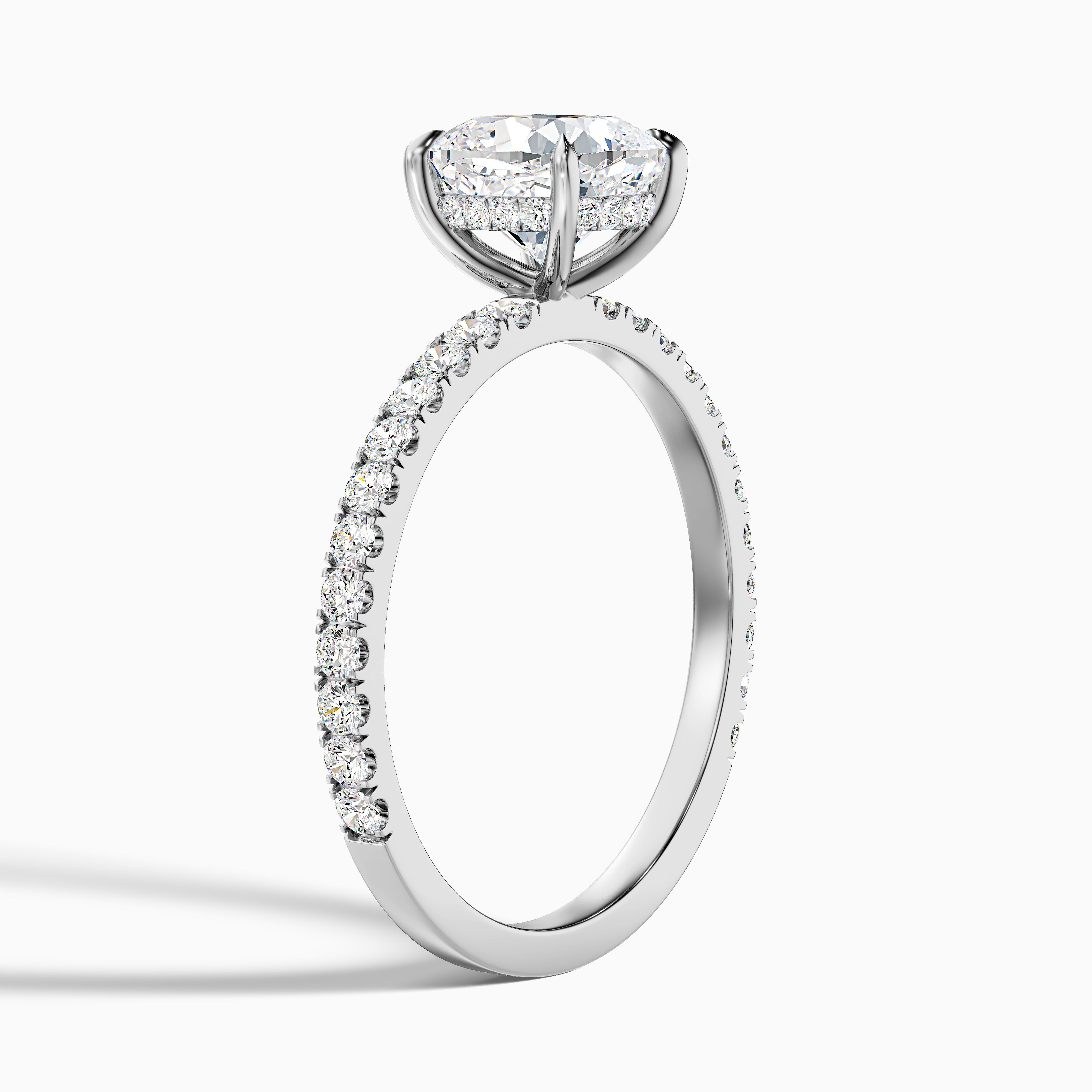 Roberta Cushion Cut Hidden Halo Pave Lab Grown Diamond Ring