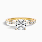 Roberta Cushion Cut Hidden Halo Pave Lab Grown Diamond Ring