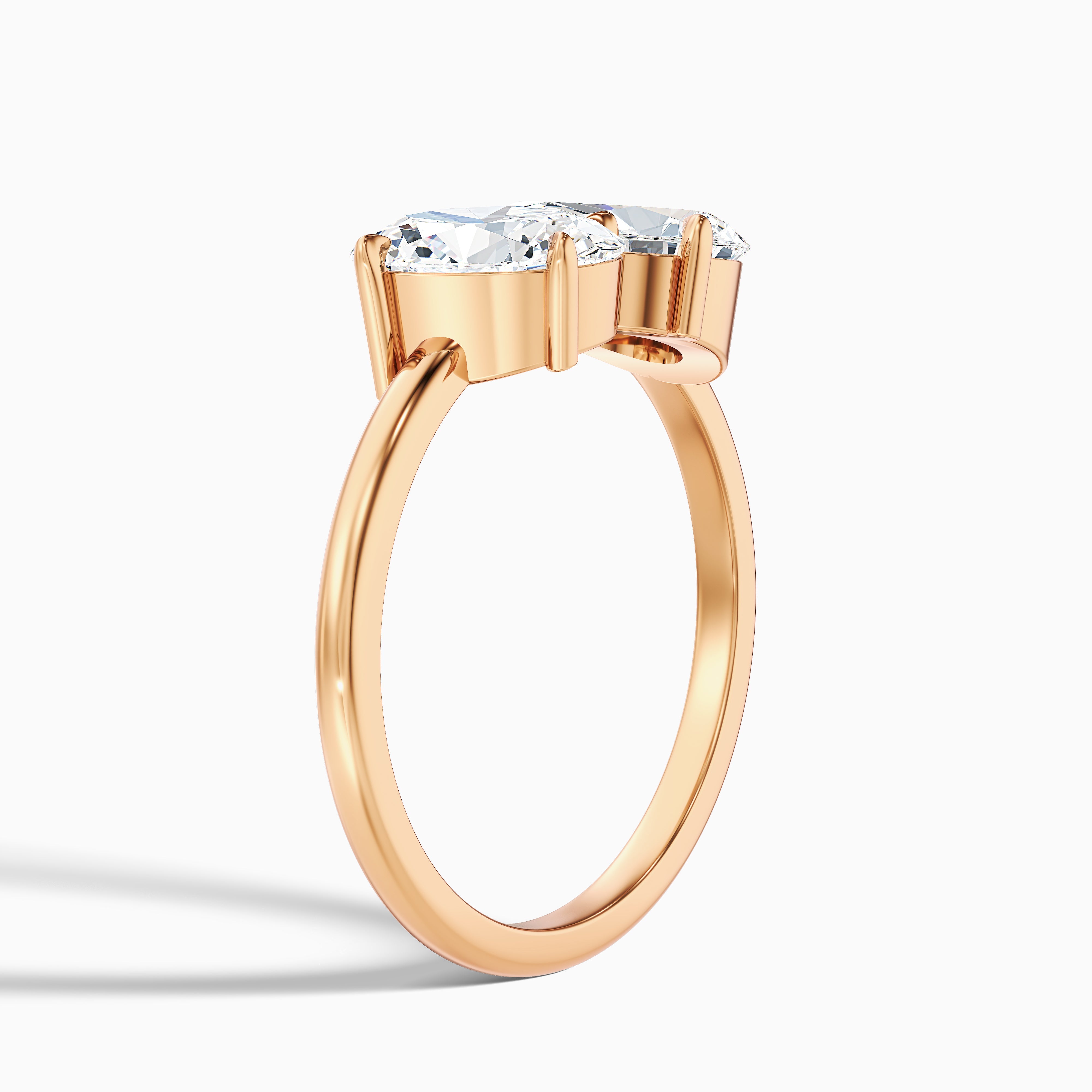 Hailey Toi Et Moi Moissanite Diamond Ring With Oval and Pear Cut Diamonds