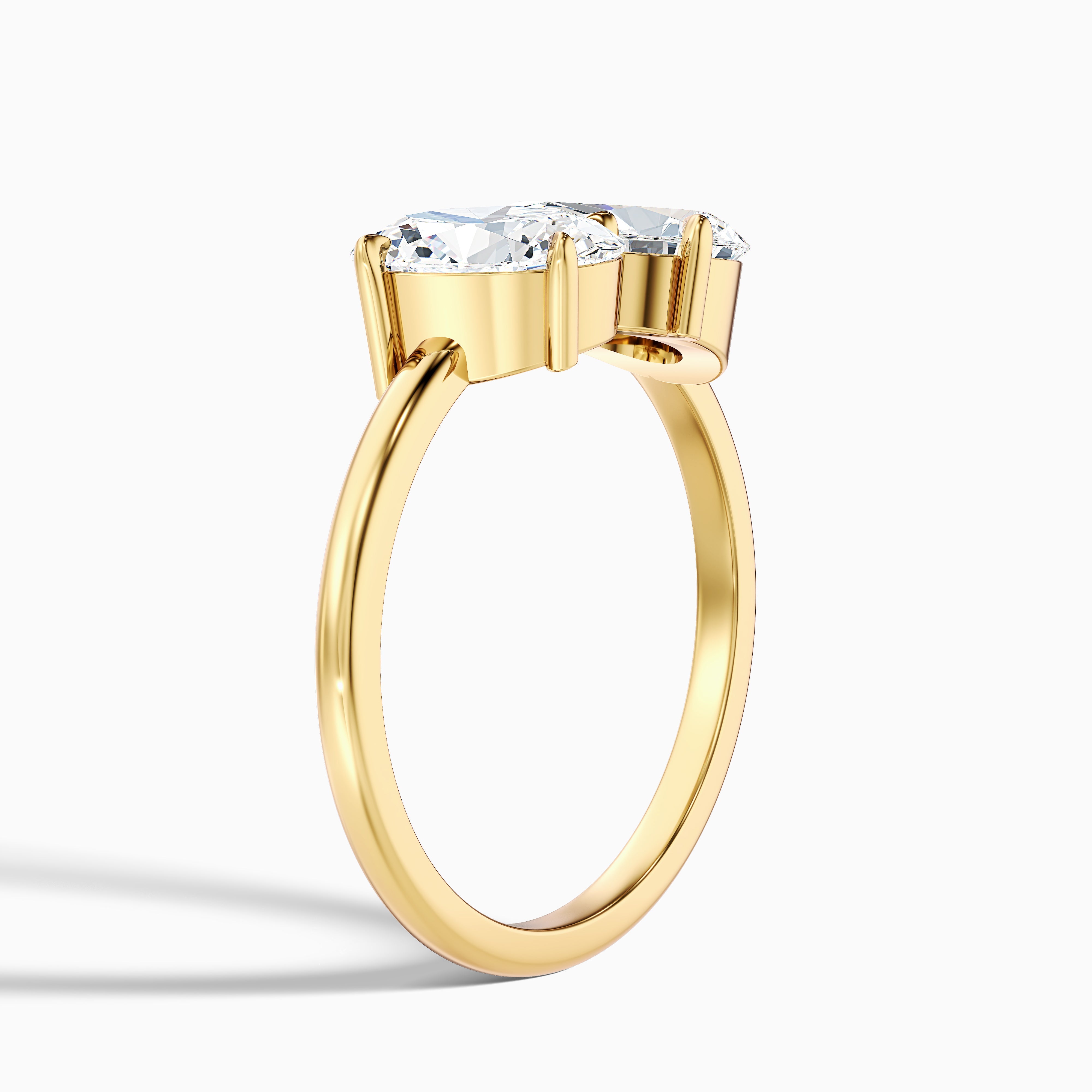 Hailey Toi Et Moi Lab Grown Diamond Ring With Oval and Pear Cut Diamonds