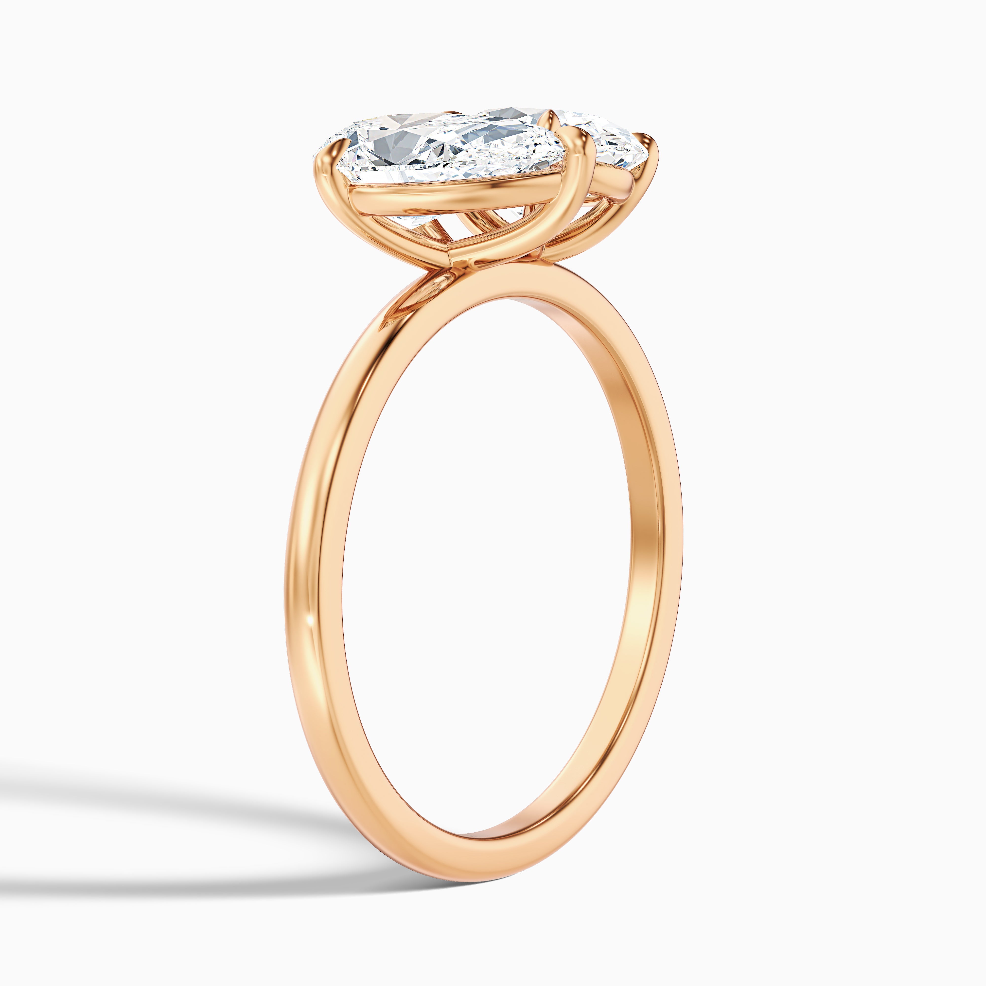 Juliana Toi Et Moi Moissanite Diamond Ring With Pear and Oval Cut Diamonds