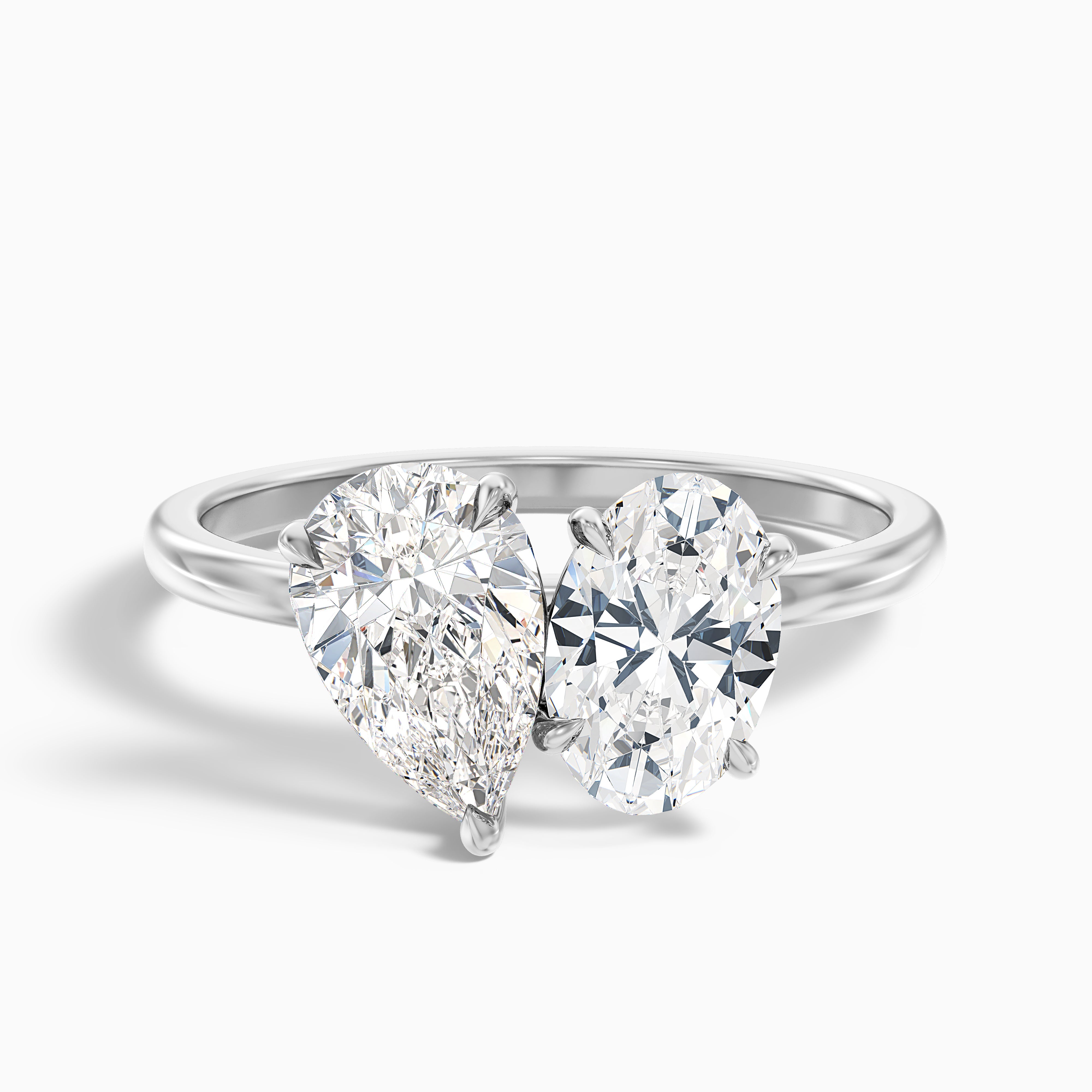 Juliana Toi Et Moi Lab Grown Diamond Ring With Pear and Oval Cut Diamonds