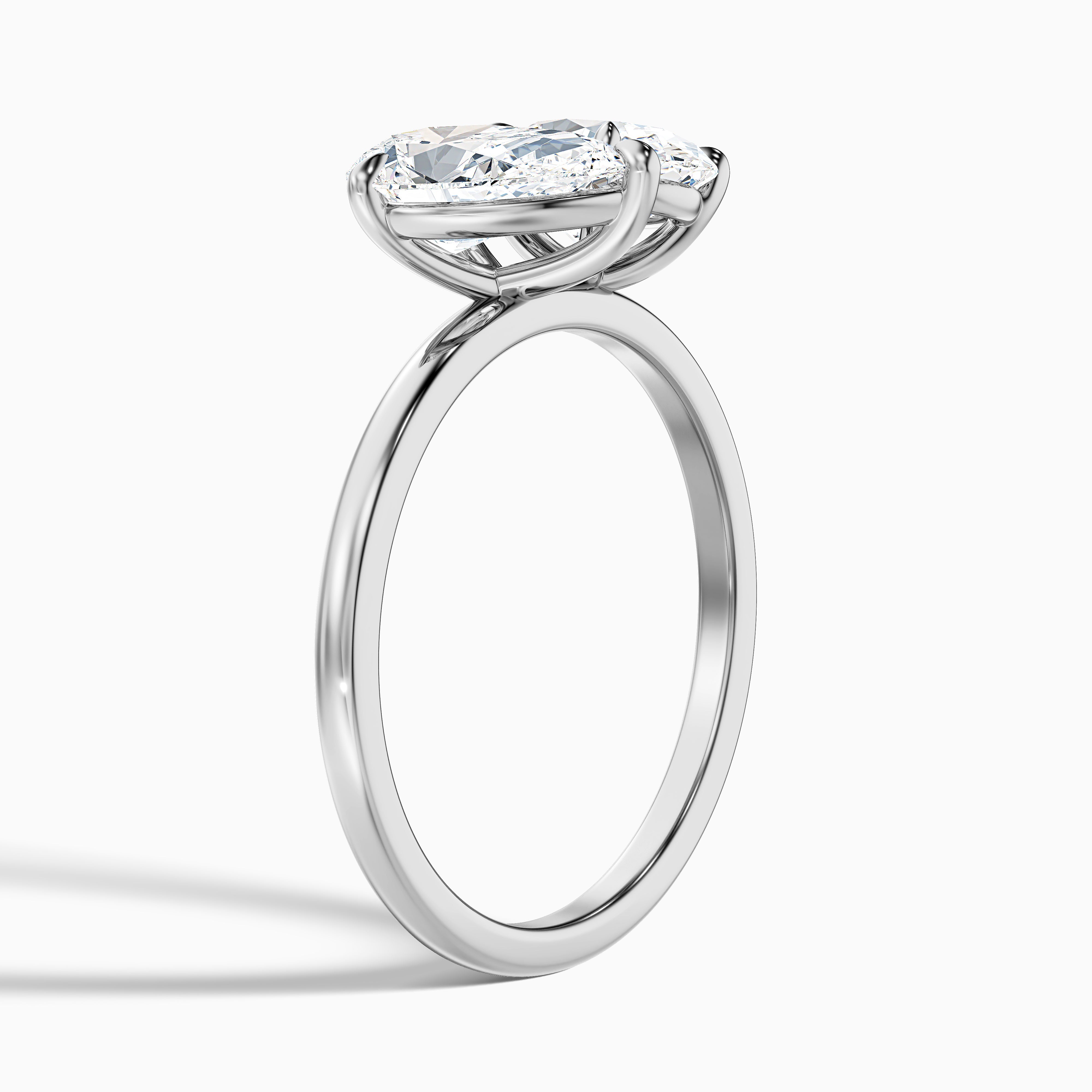 Juliana Toi Et Moi Moissanite Diamond Ring With Pear and Oval Cut Diamonds