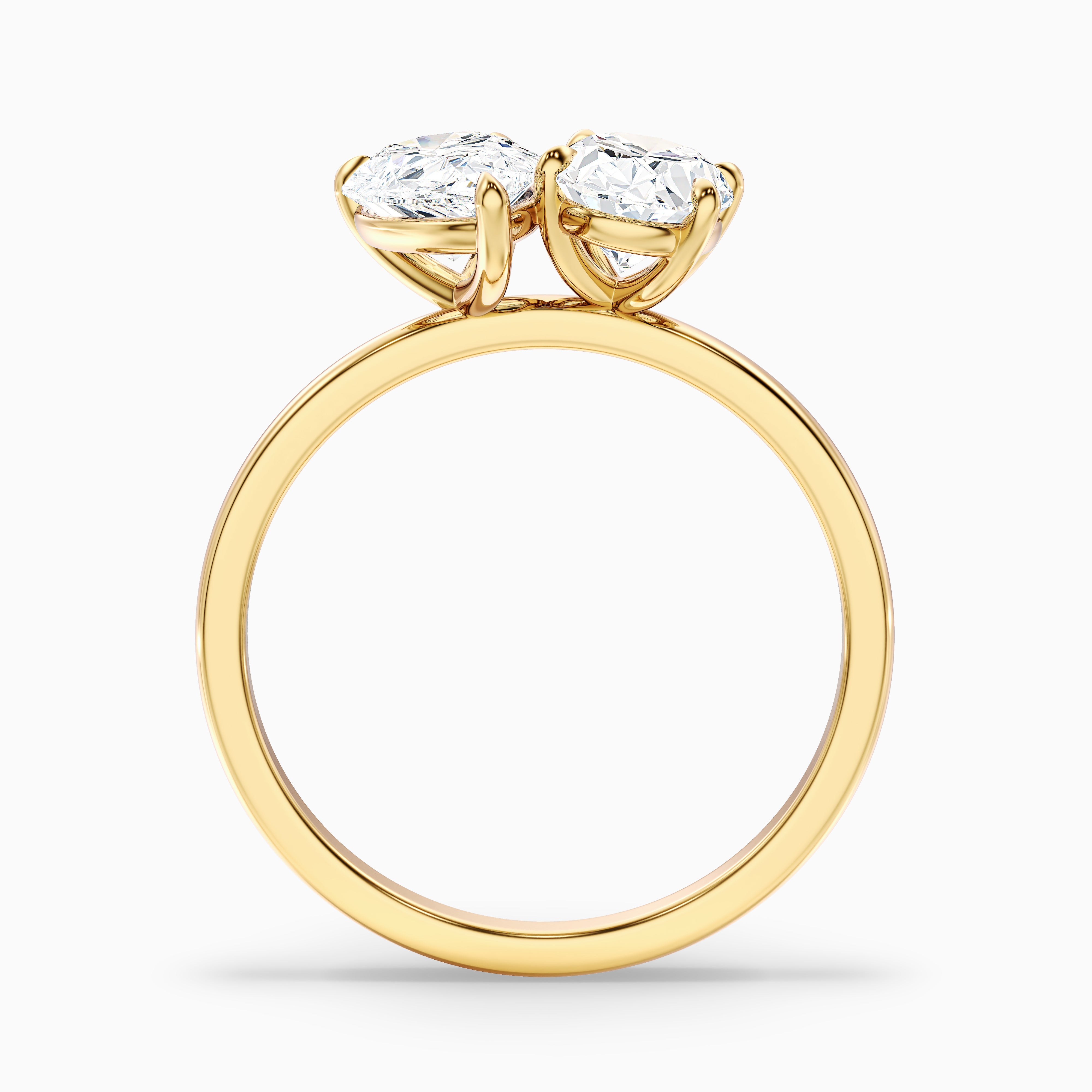 Juliana Toi Et Moi Lab Grown Diamond Ring With Pear and Oval Cut Diamonds