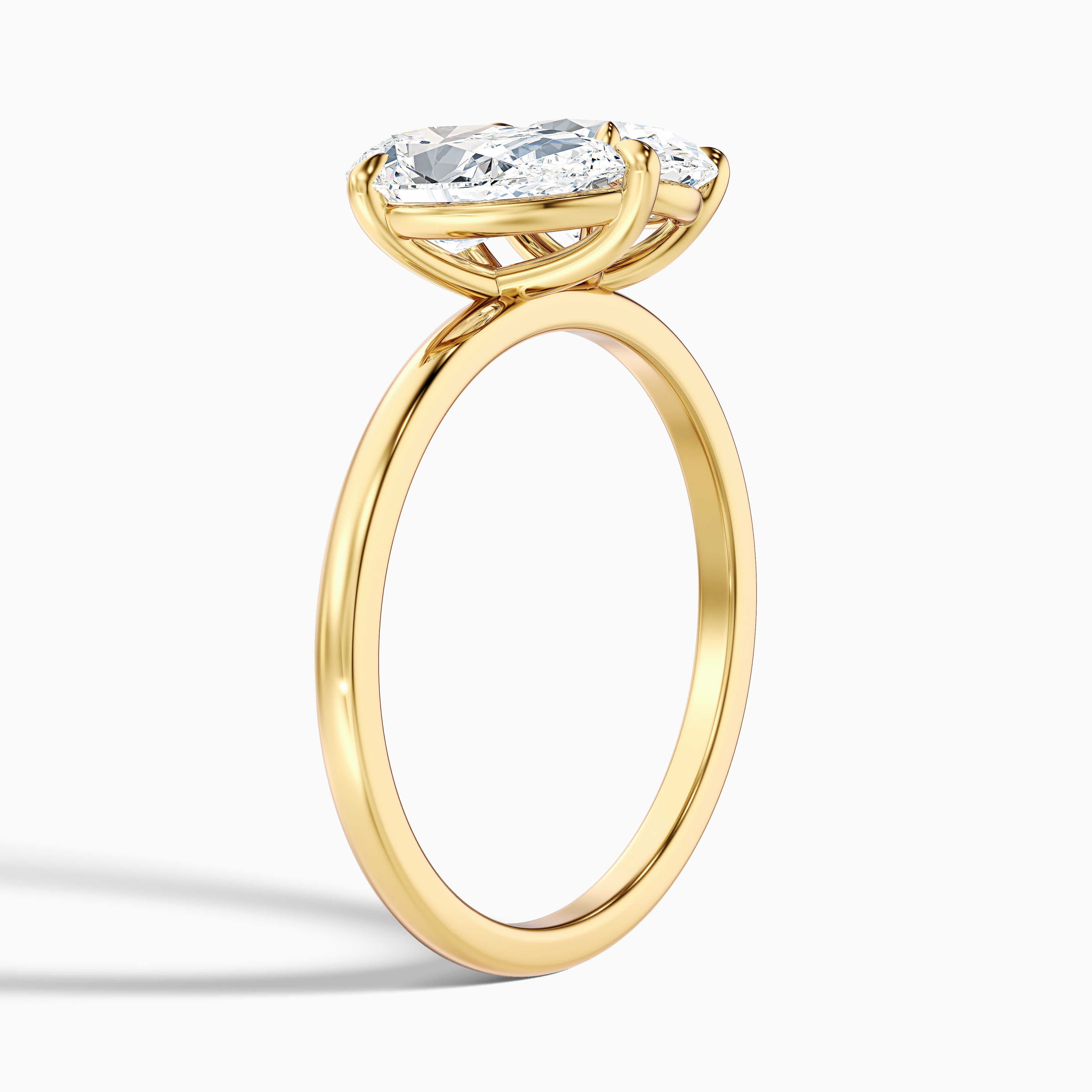 Juliana Toi Et Moi Moissanite Diamond Ring With Pear and Oval Cut Diamonds