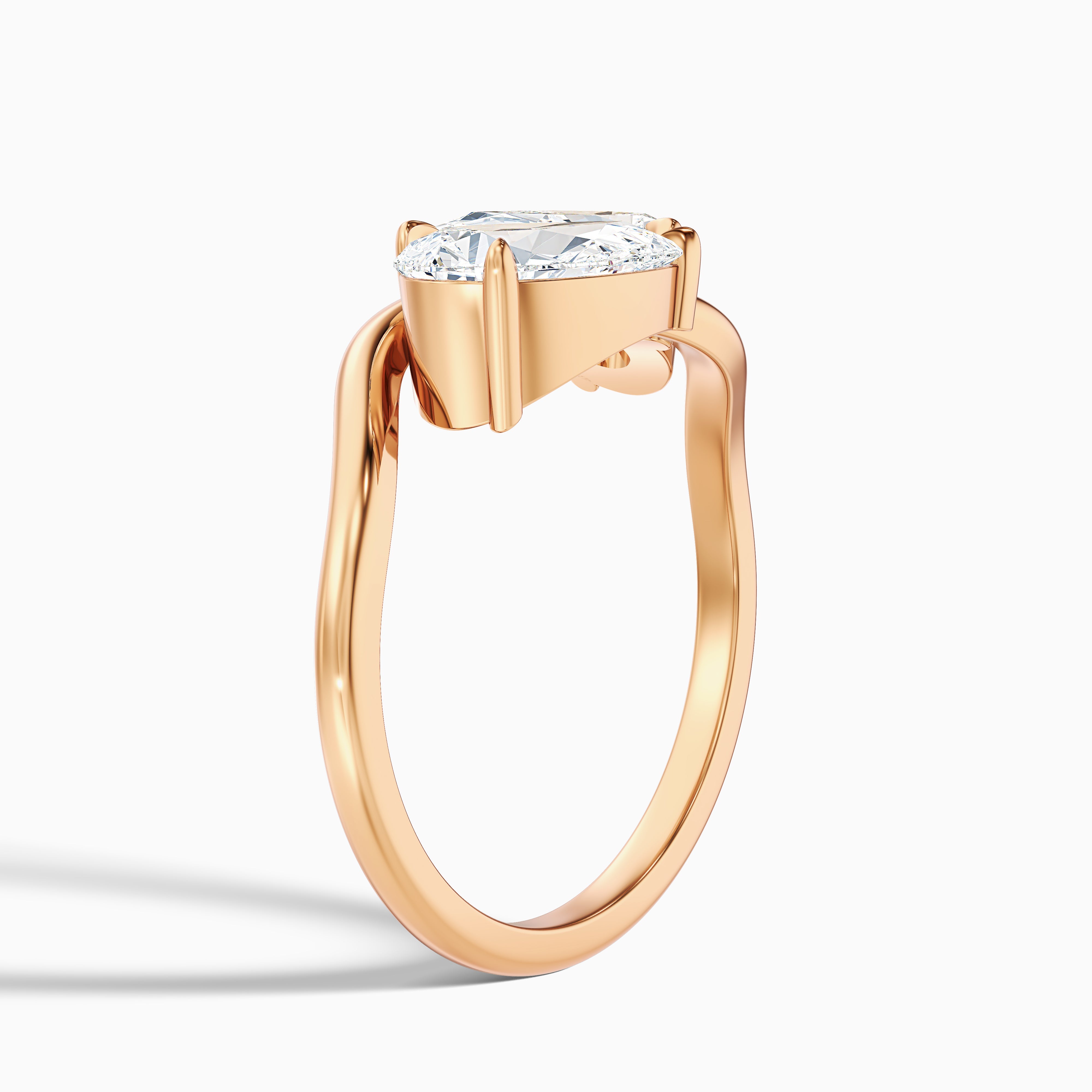 Stacey Toi Et Moi Moissanite Diamond Ring With Both Pear Shaped Diamonds