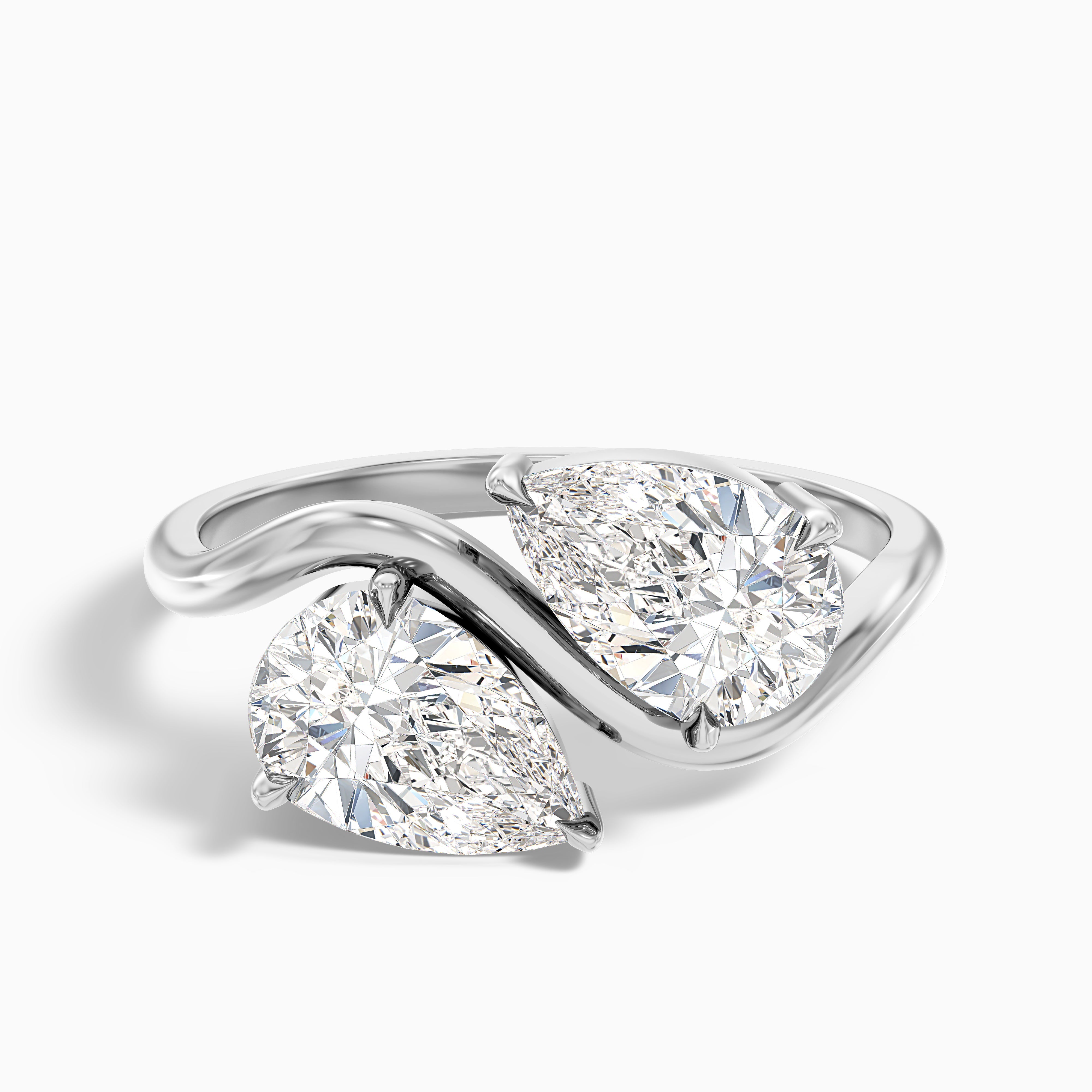 Stacey Toi Et Moi Lab Grown Diamond Ring With Both Pear Shaped Diamonds