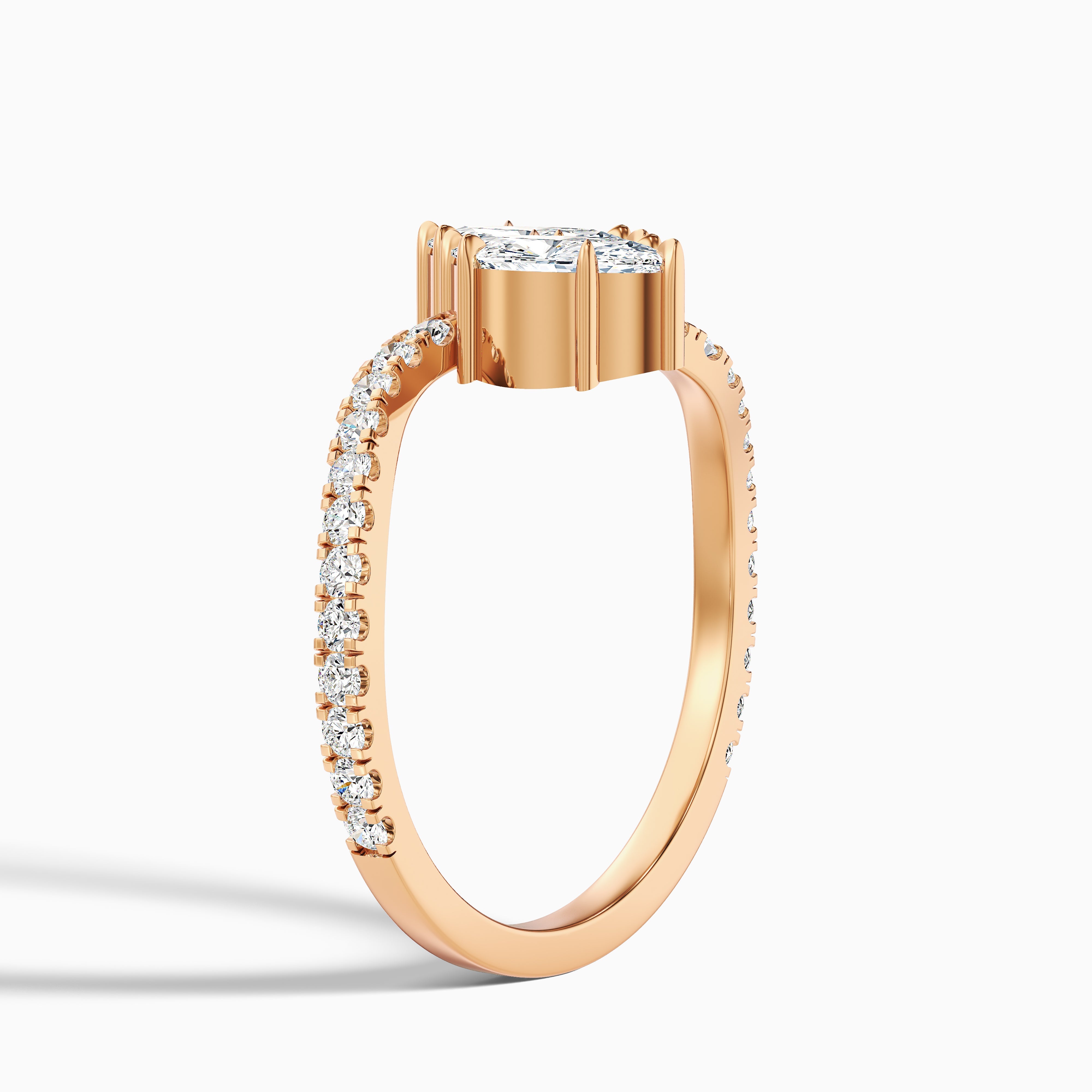 Valeria Toi Et Moi Moissanite Diamond Ring With Both Marquise Shaped Diamonds