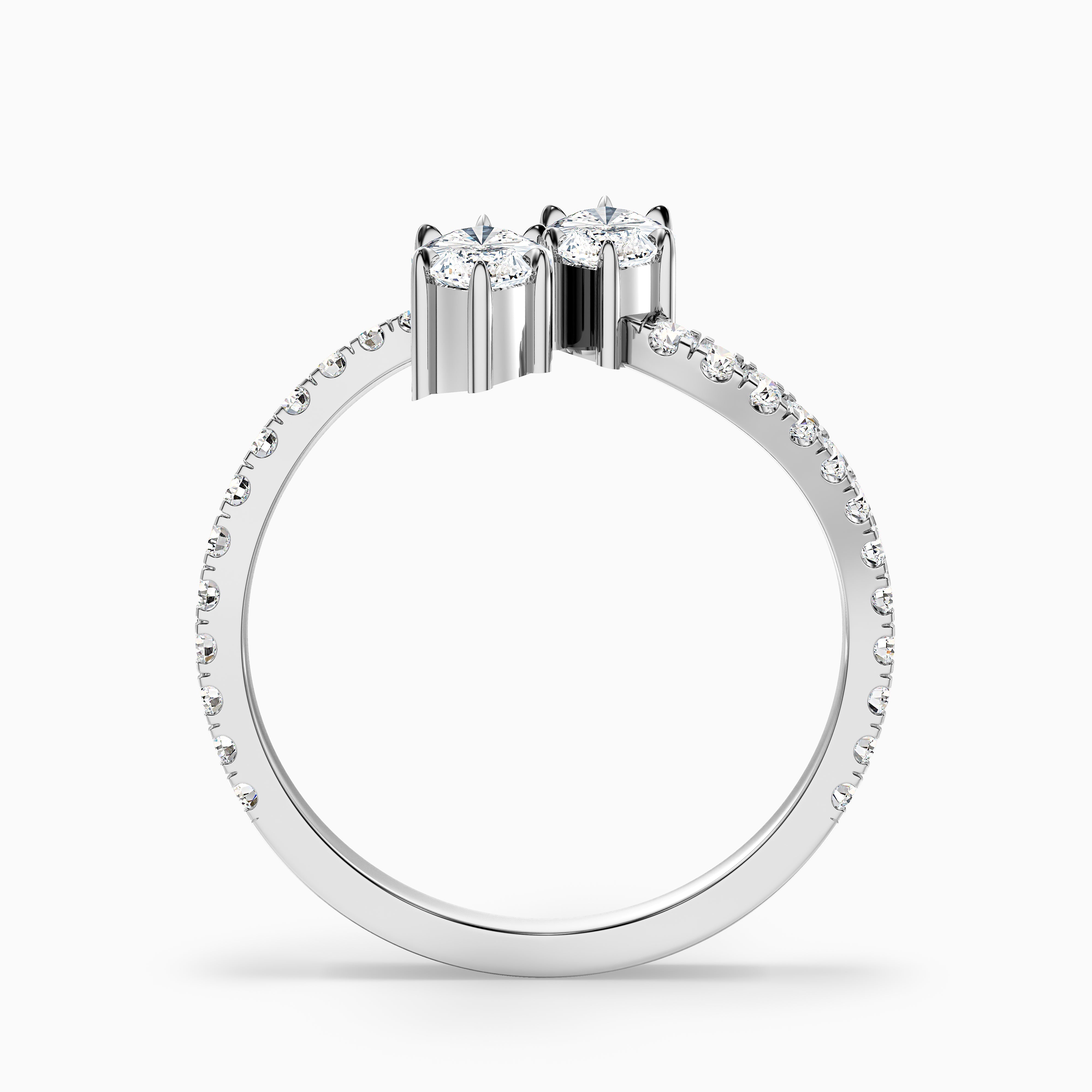 Valeria Toi Et Moi Lab Grown Diamond Ring With Both Marquise Shaped Diamonds