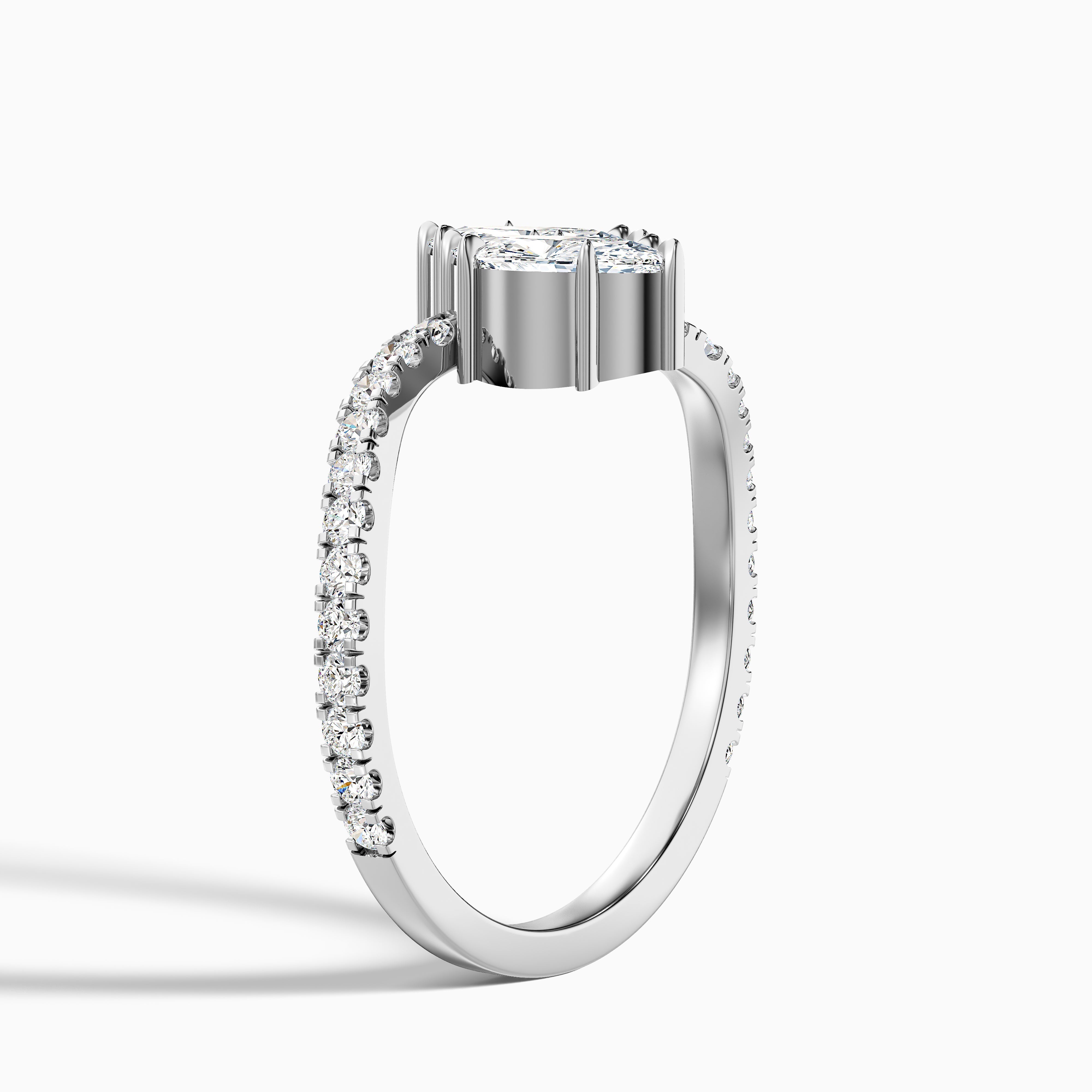 Valeria Toi Et Moi Moissanite Diamond Ring With Both Marquise Shaped Diamonds