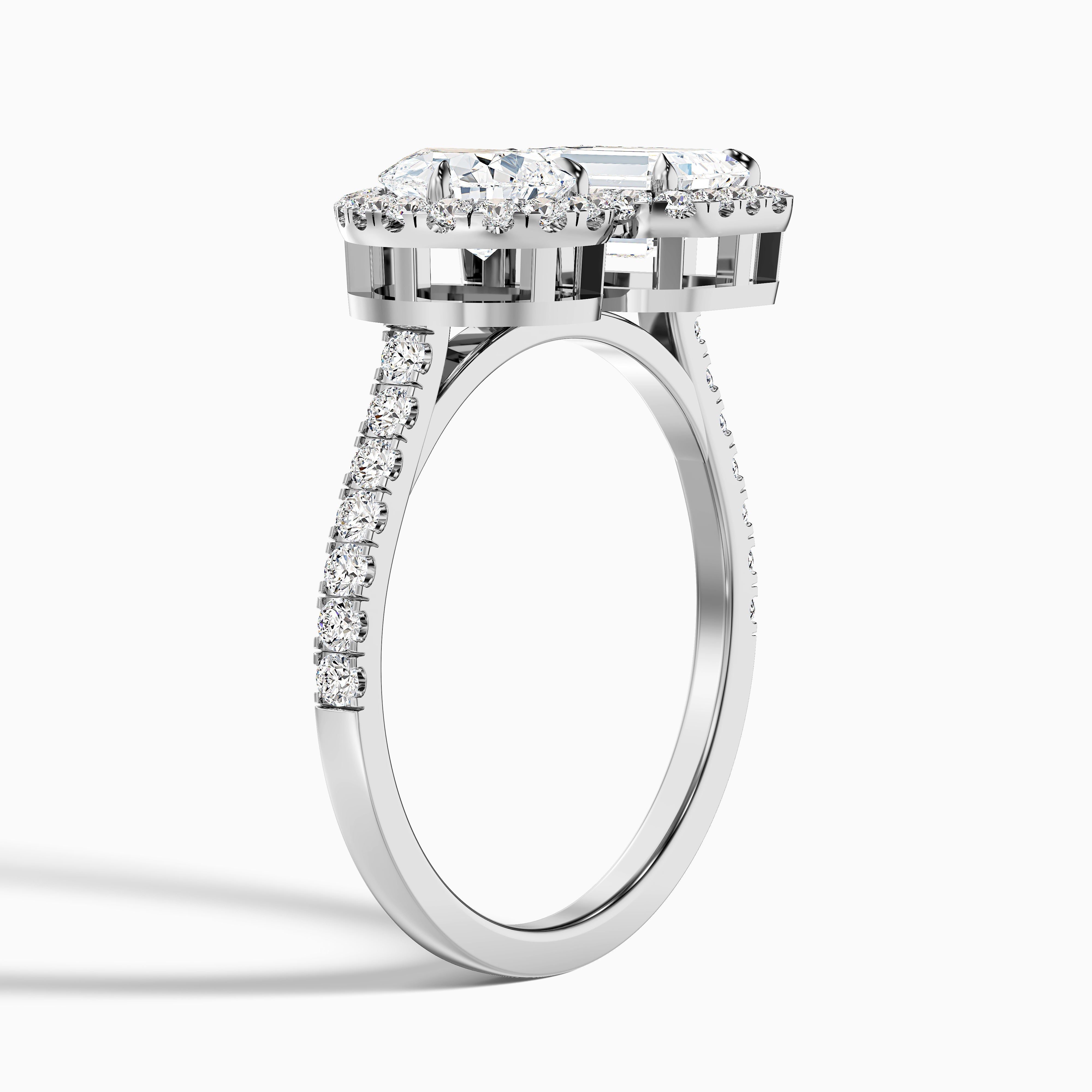 Zendaya Toi Et Moi Halo Lab Grown Diamond Ring With Pear and Emerald Diamonds