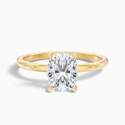 Emily Elongated Cushion Cut Hidden Halo Lab Grown Diamond Engagement Ring
