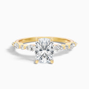 Hailee Elongated Cushion Cut Hidden Halo Pave Lab Grown Diamond Ring