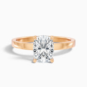 Carissa Elongated Cushion Cut Low Profile Moissanite Diamond Ring