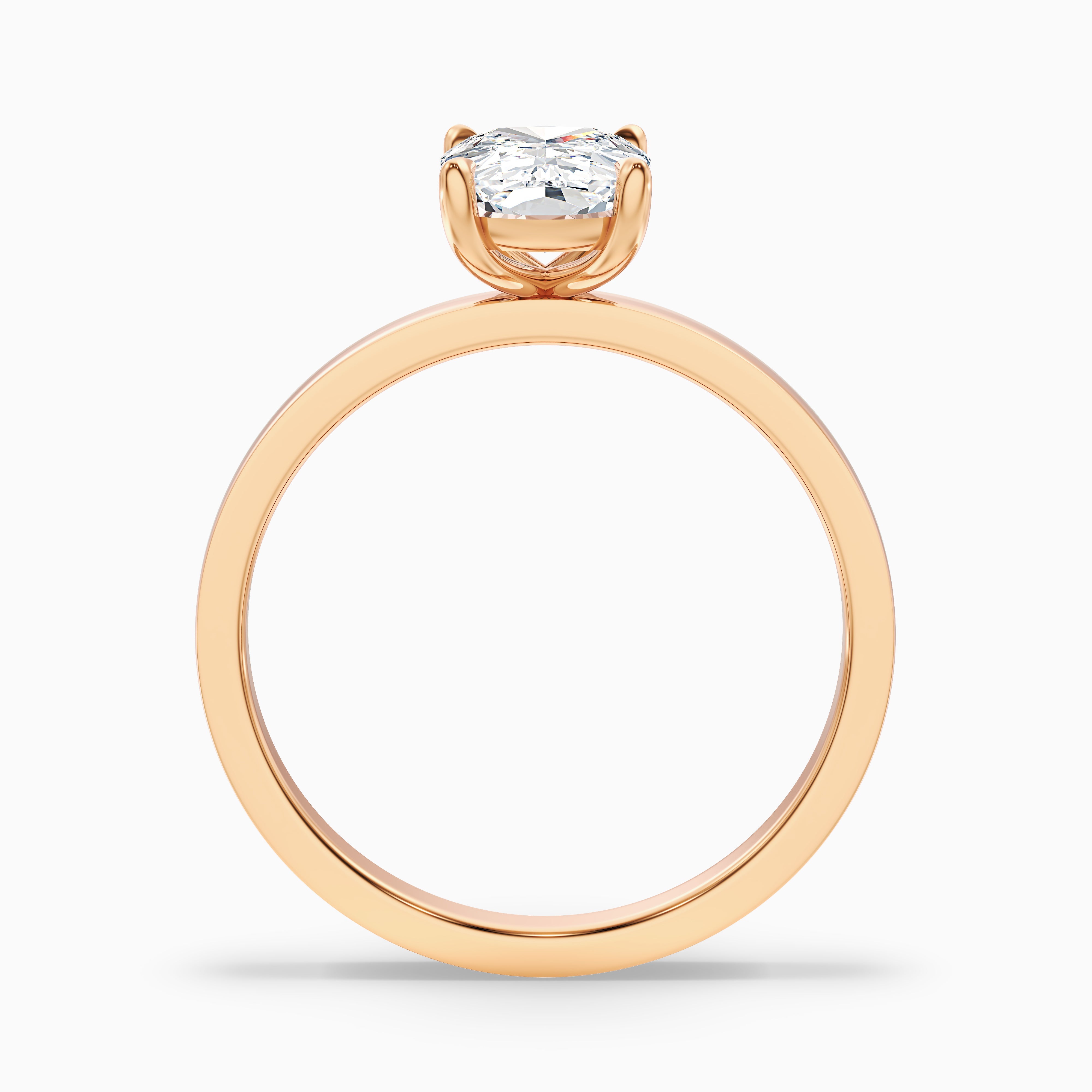 Carissa Elongated Cushion Cut Low Profile Moissanite Diamond Ring