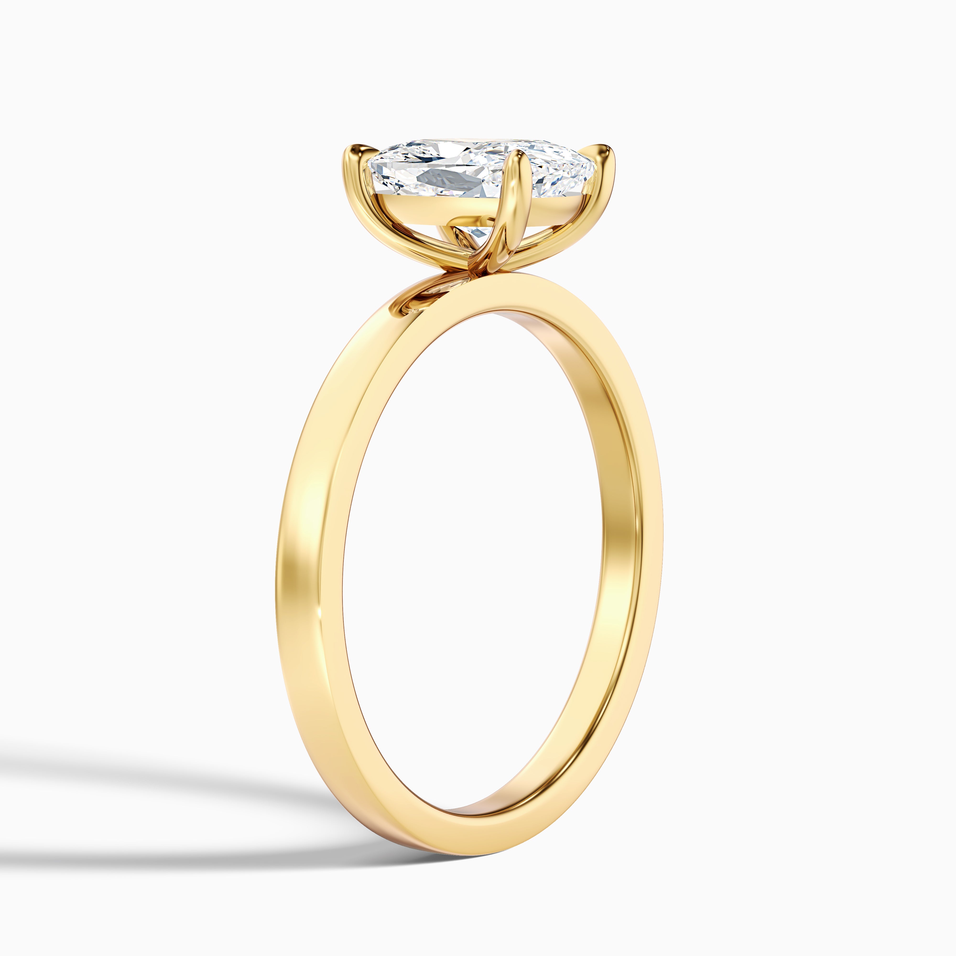 Carissa Elongated Cushion Cut Low Profile Moissanite Diamond Ring