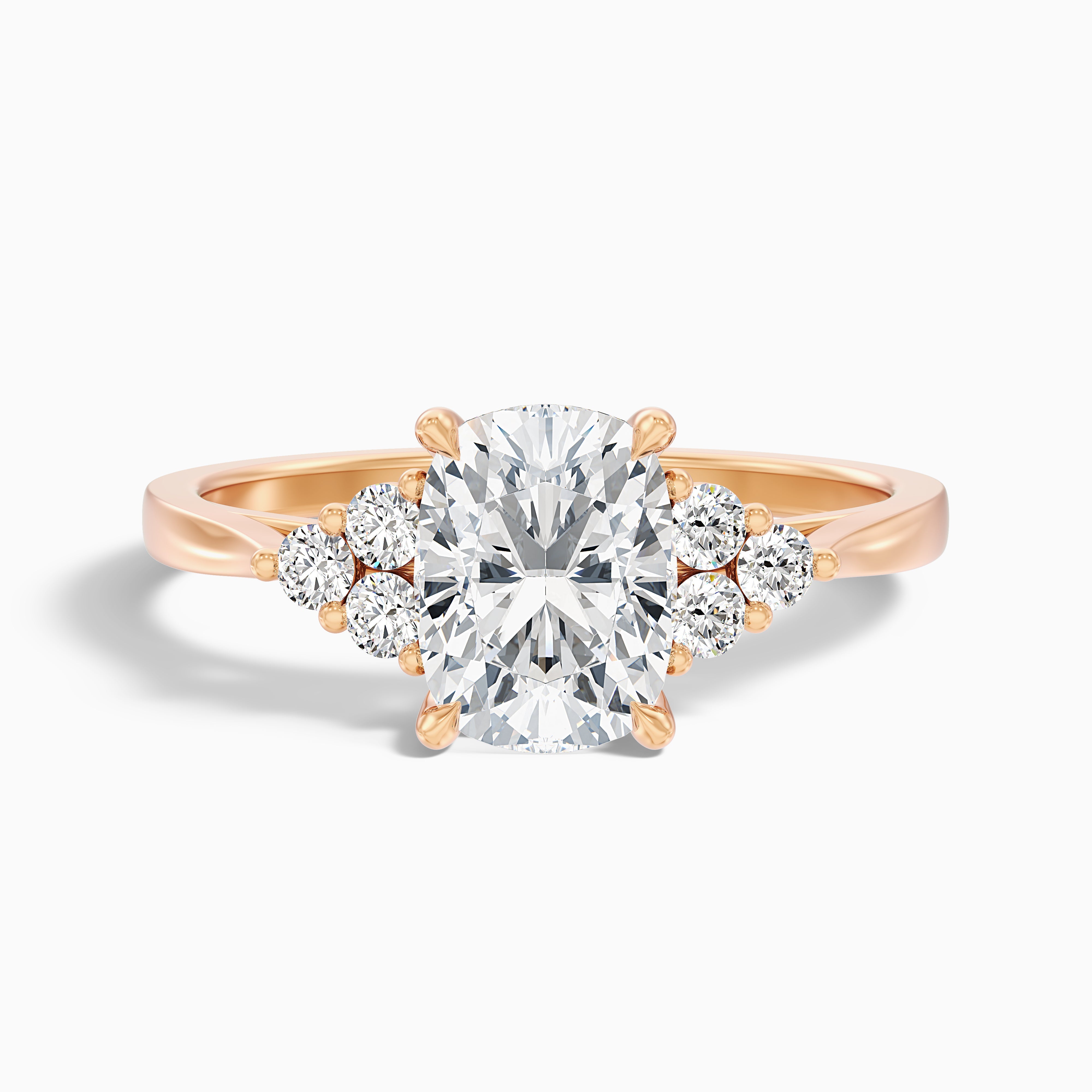 Eleanor Elongated Cushion Cut Vintage Inspired Moissanite Diamond Ring