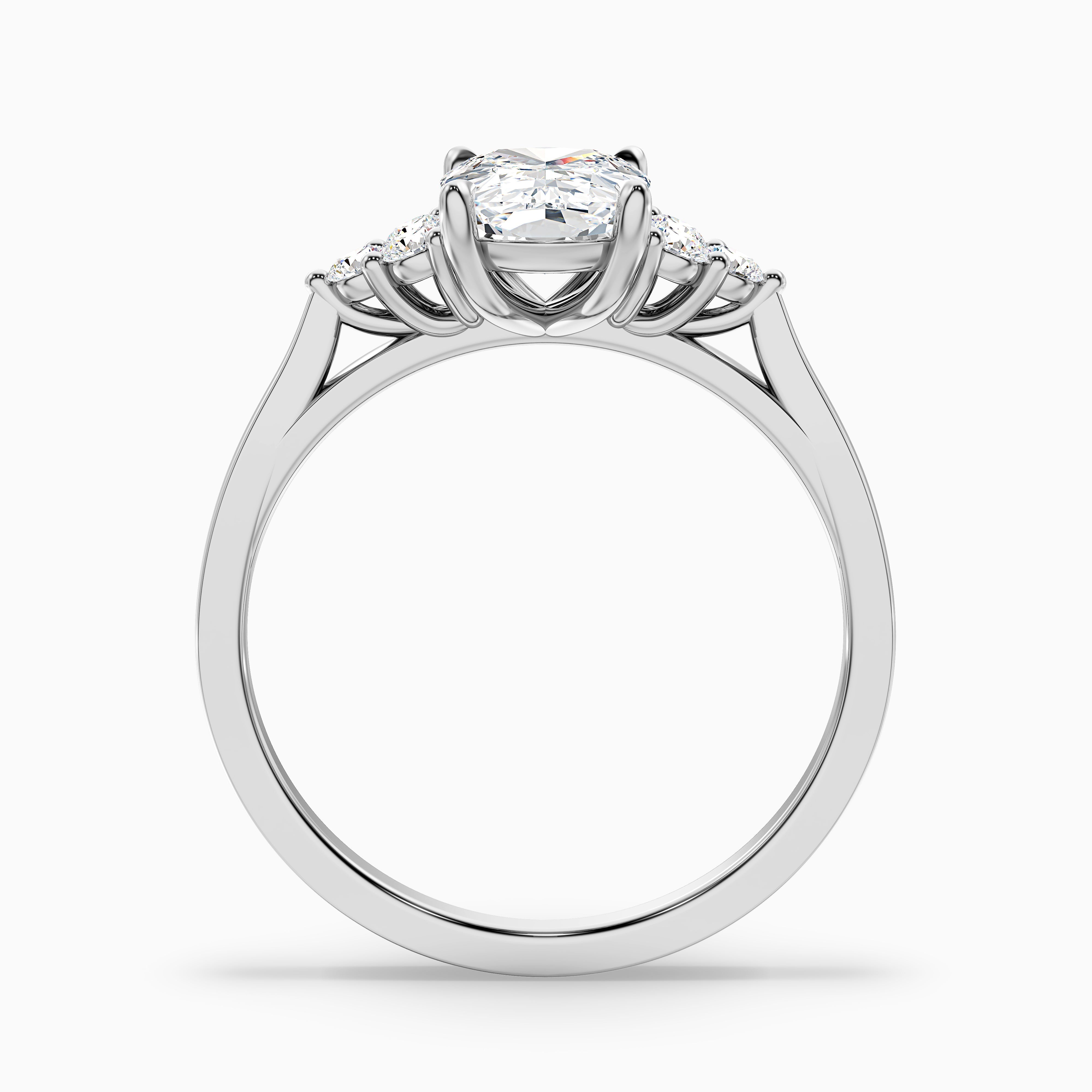 Eleanor Elongated Cushion Cut Vintage Inspired Moissanite Diamond Ring