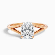 Harmony Elongated Cushion Cut Split Shank Moissanite Diamond Ring