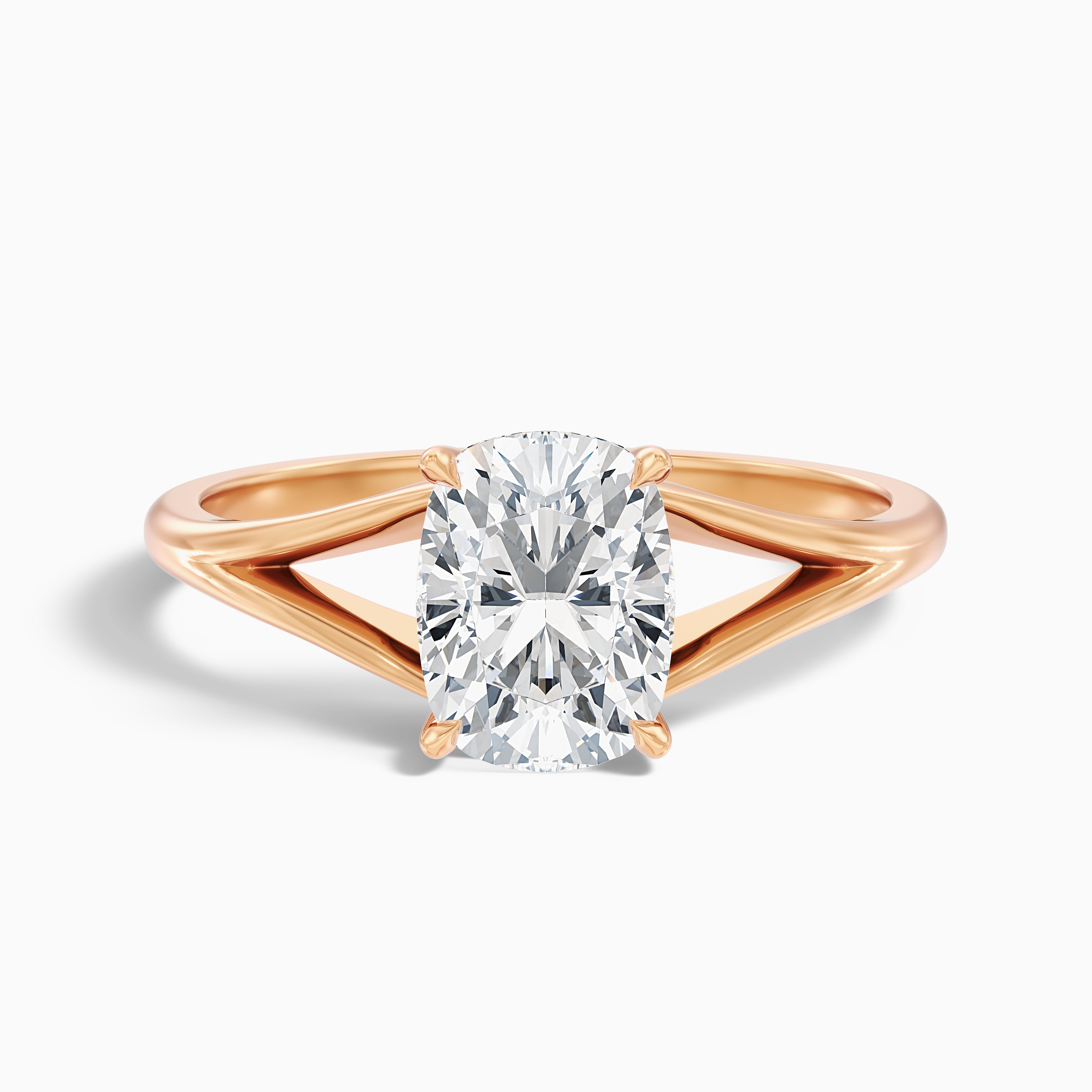 Harmony Elongated Cushion Cut Split Shank Moissanite Diamond Ring