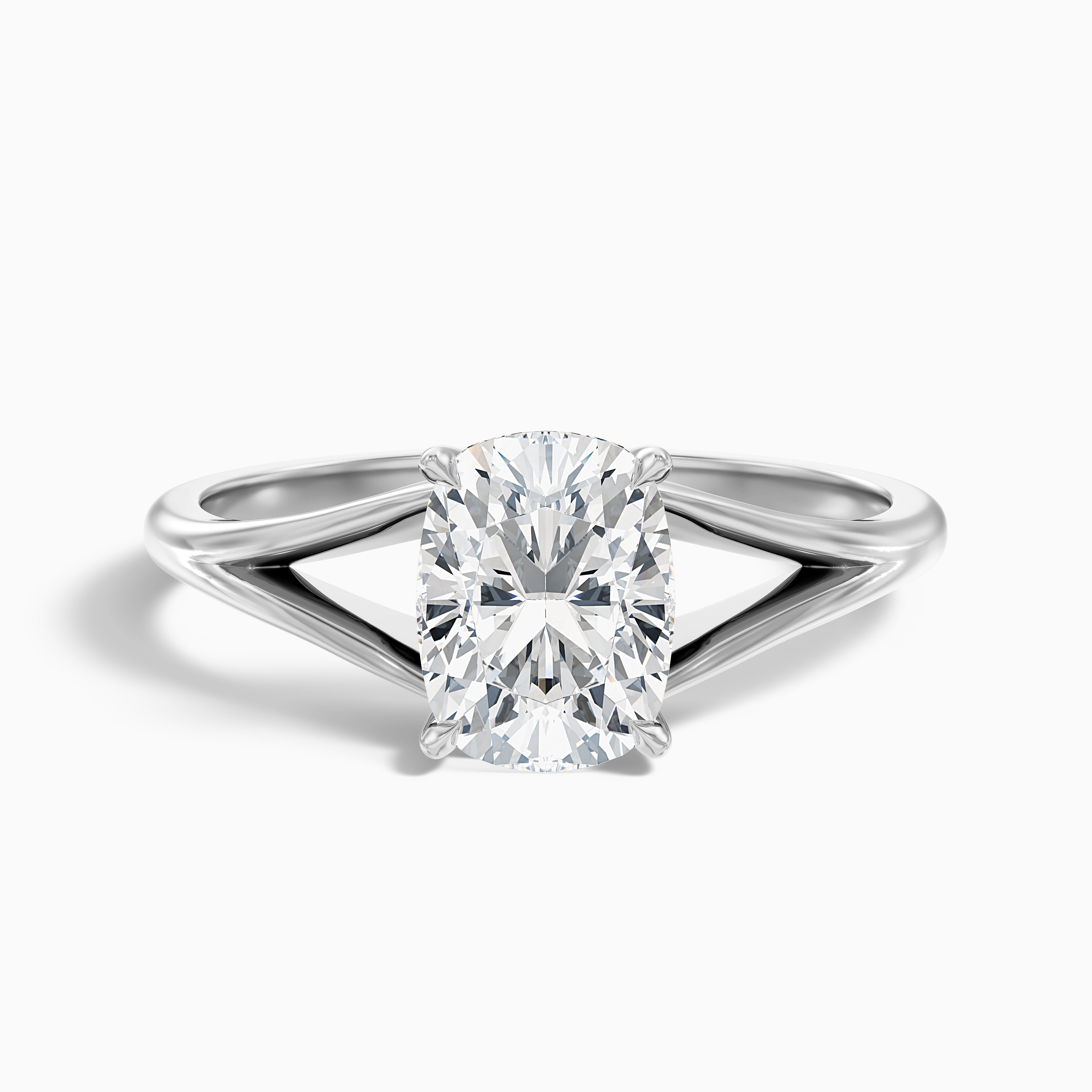Harmony Elongated Cushion Cut Split Shank Lab Grown Diamond Ring
