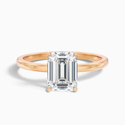 Baileah Emerald Cut Low Profile Moissanite Diamond Ring