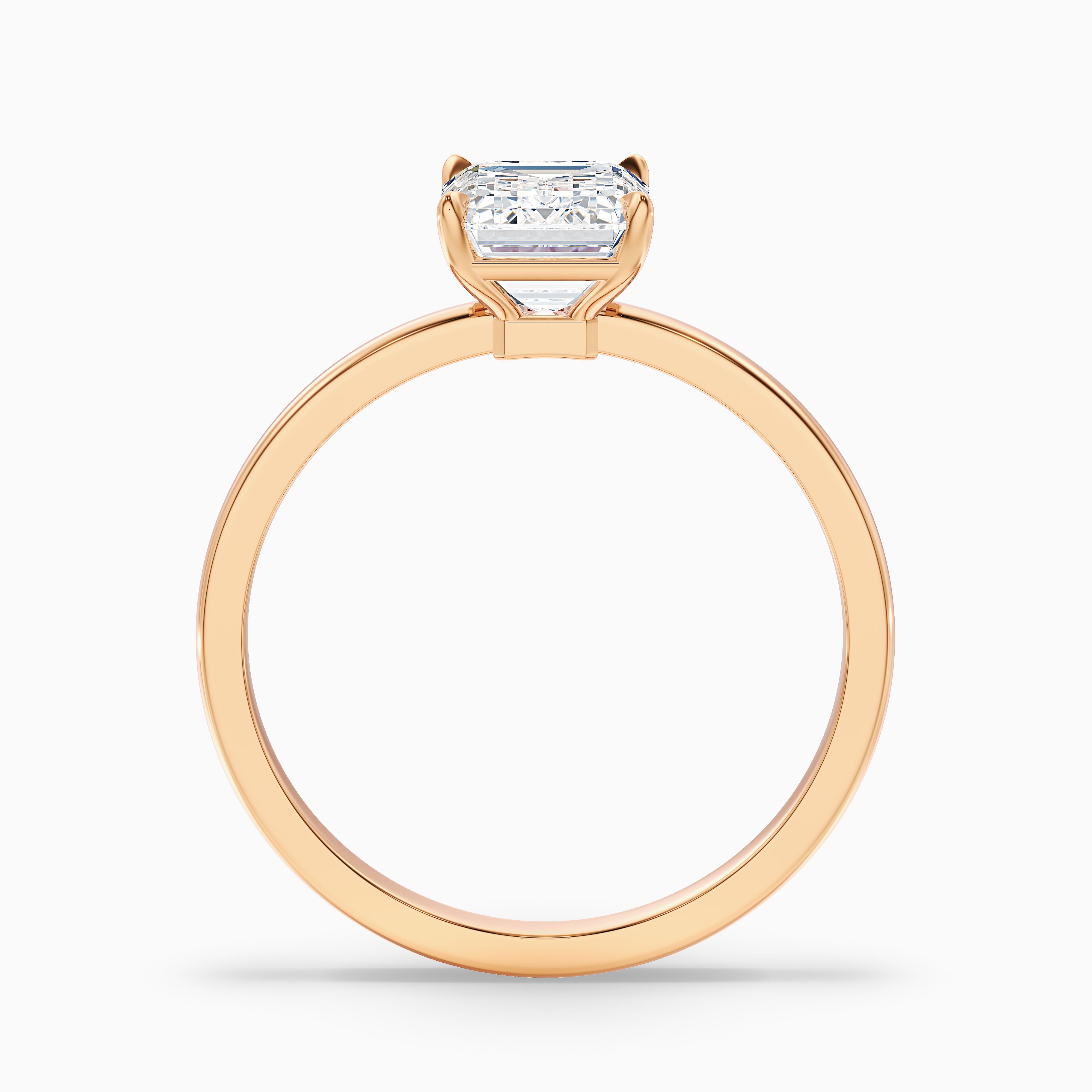 Baileah Emerald Cut Low Profile Moissanite Diamond Ring