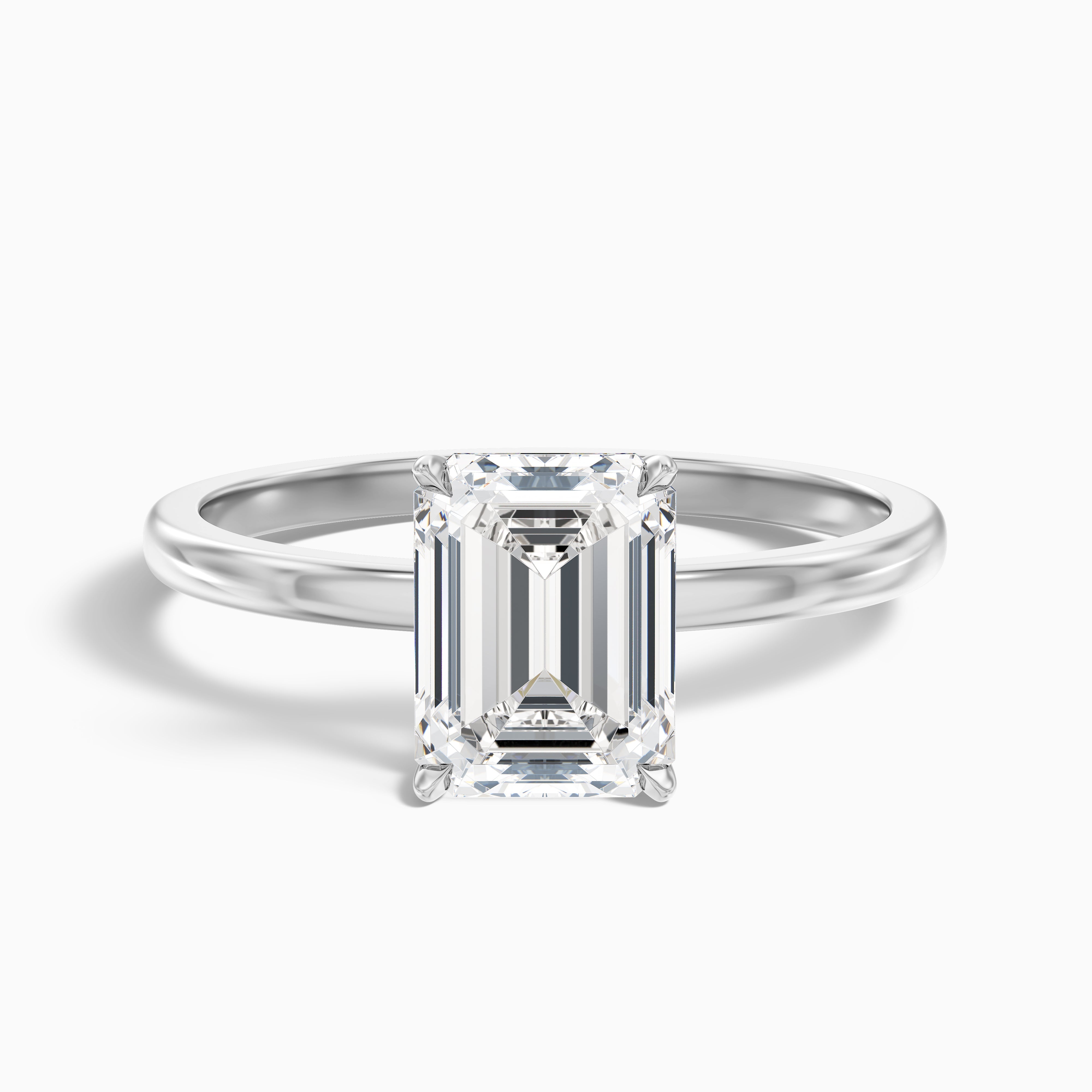 Baileah Emerald Cut Low Profile Lab Grown Diamond Ring