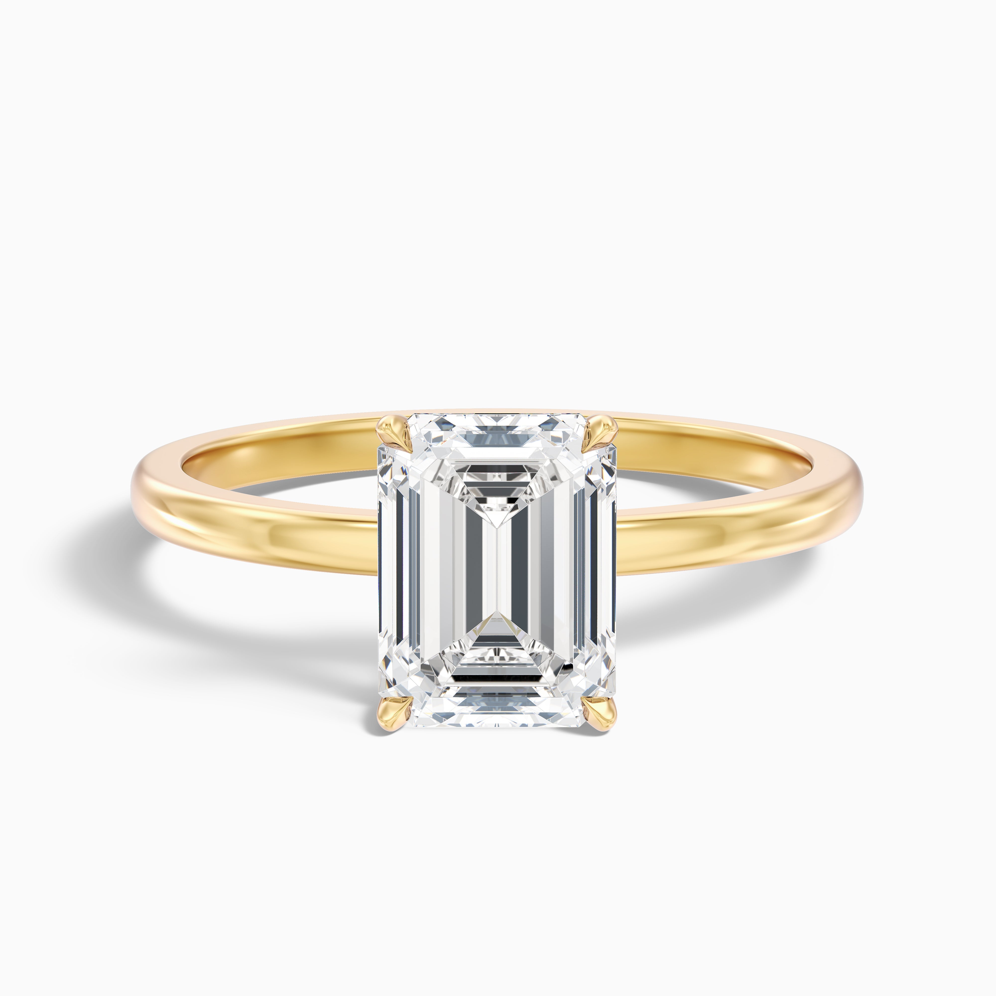 Baileah Emerald Cut Low Profile Lab Grown Diamond Ring