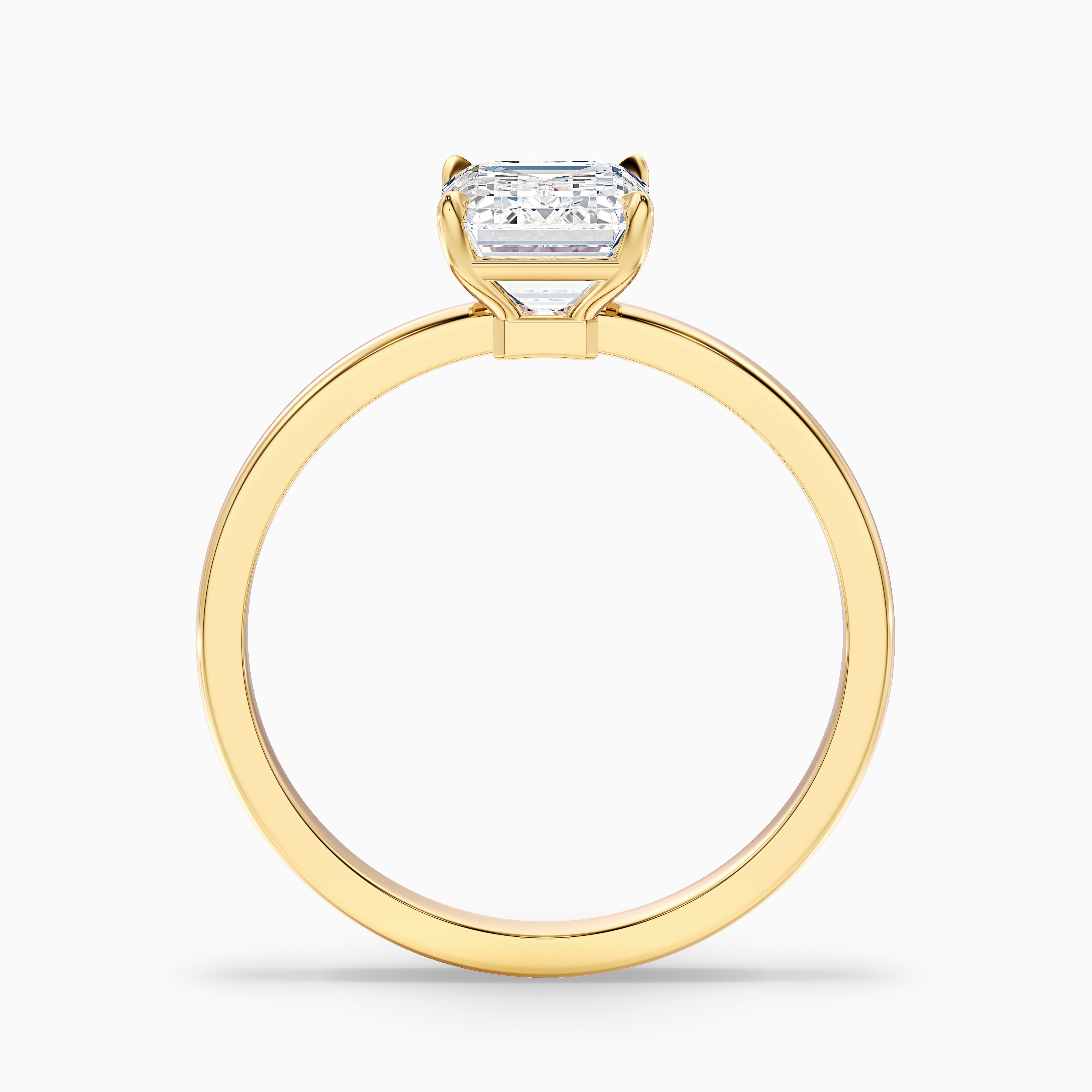 Baileah Emerald Cut Low Profile Moissanite Diamond Ring