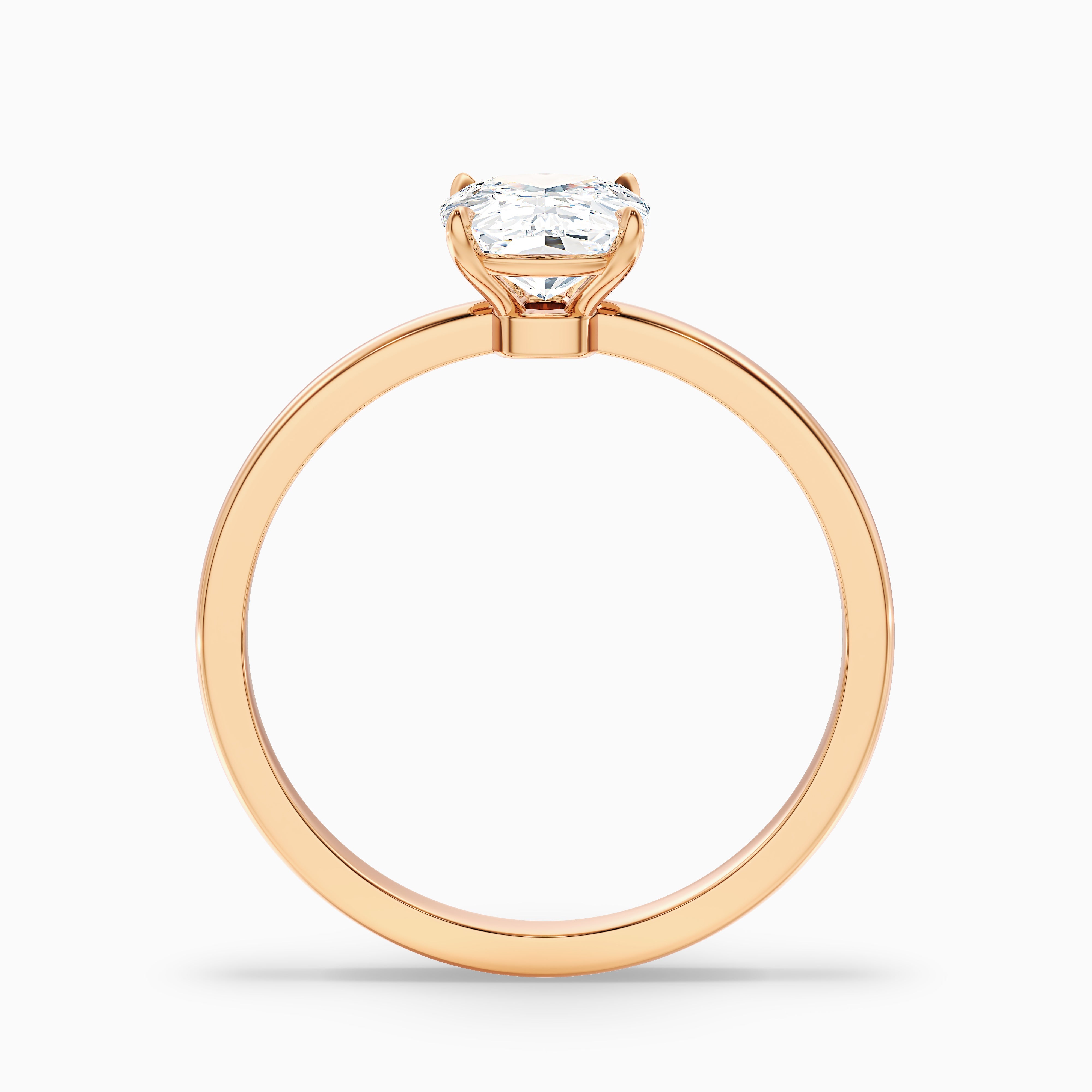 Corinna Elongated Cushion Cut Low Profile Moissanite Diamond Ring