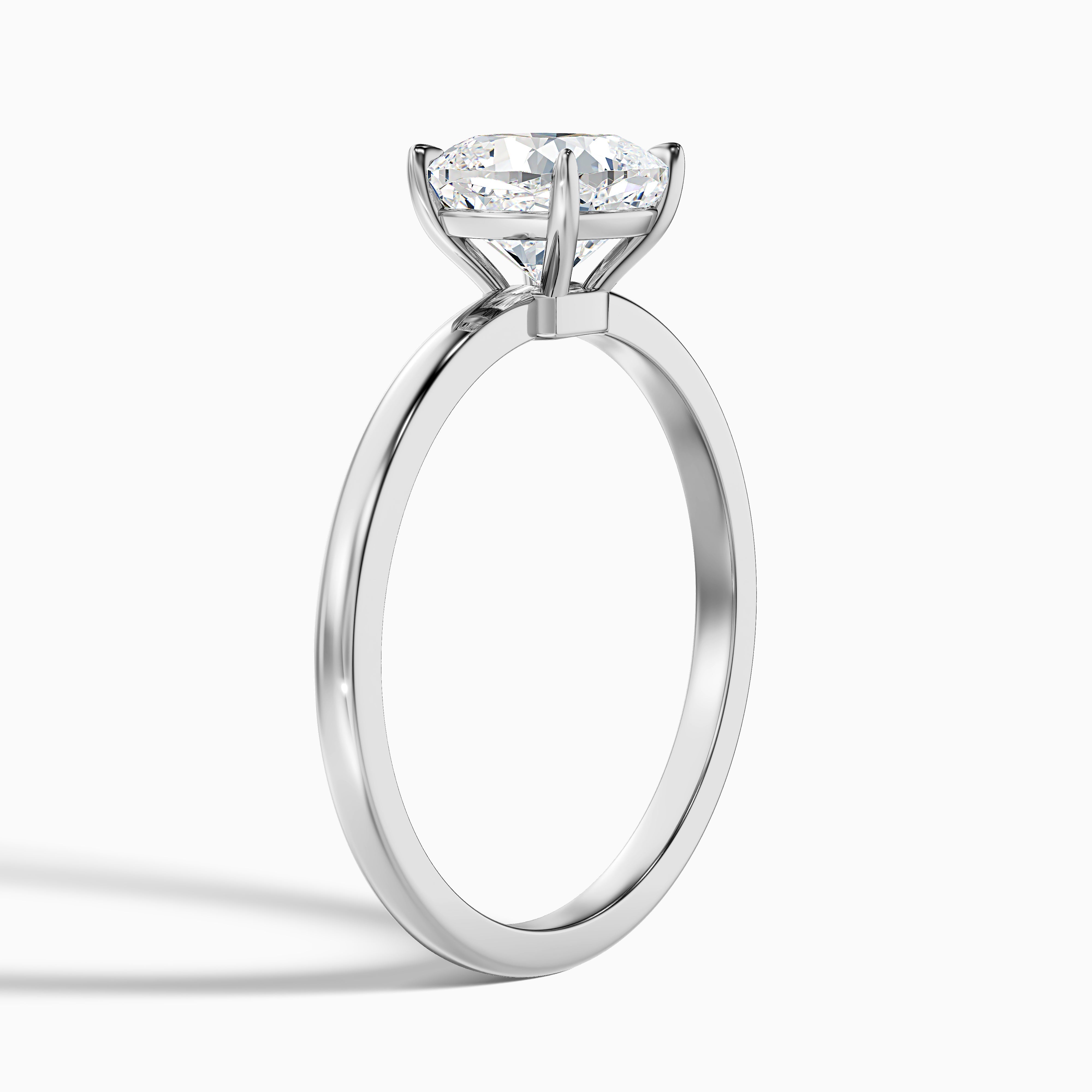 Ainsley Cushion Cut Low Profile Moissanite Diamond Ring