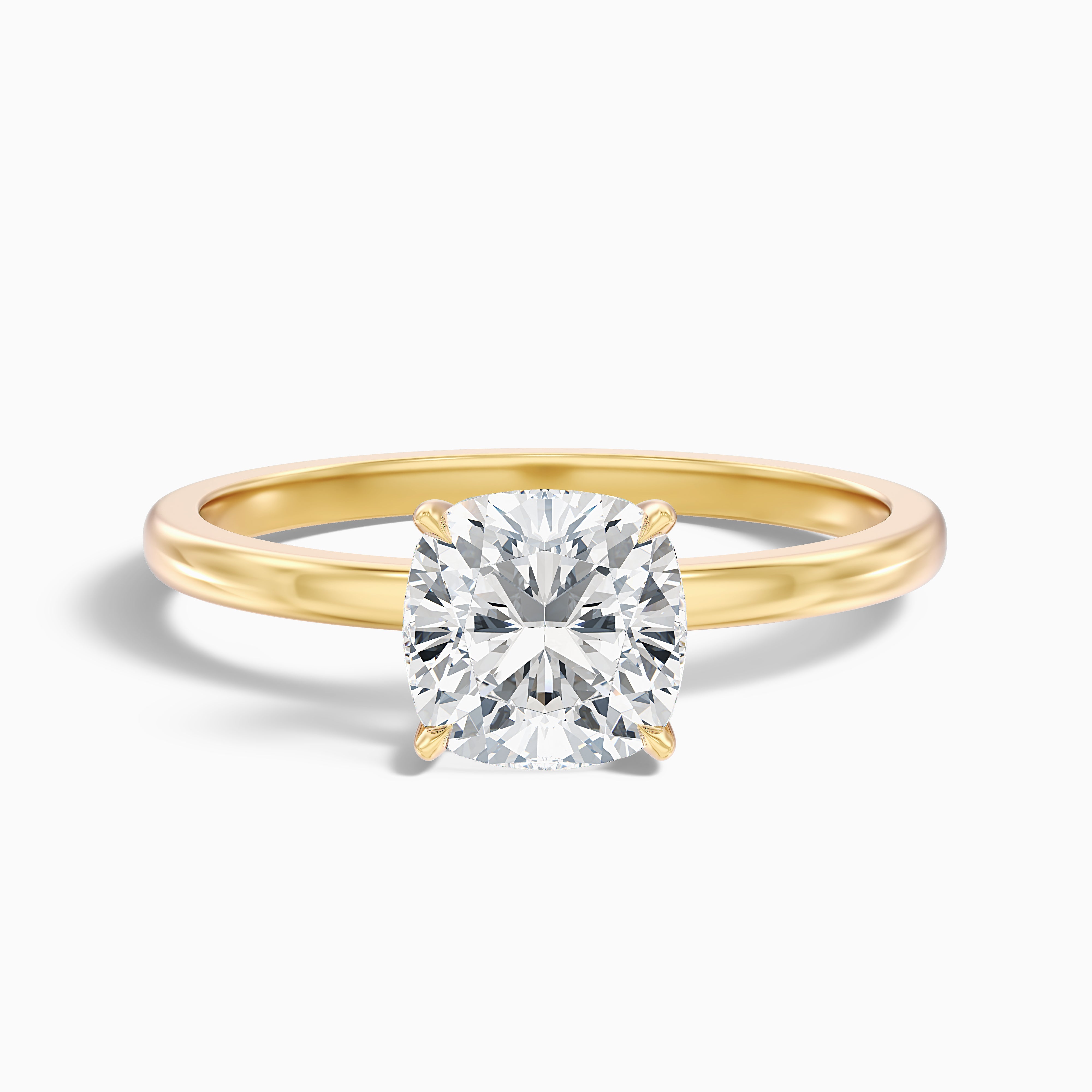 Ainsley Cushion Cut Low Profile Lab Grown Diamond Ring