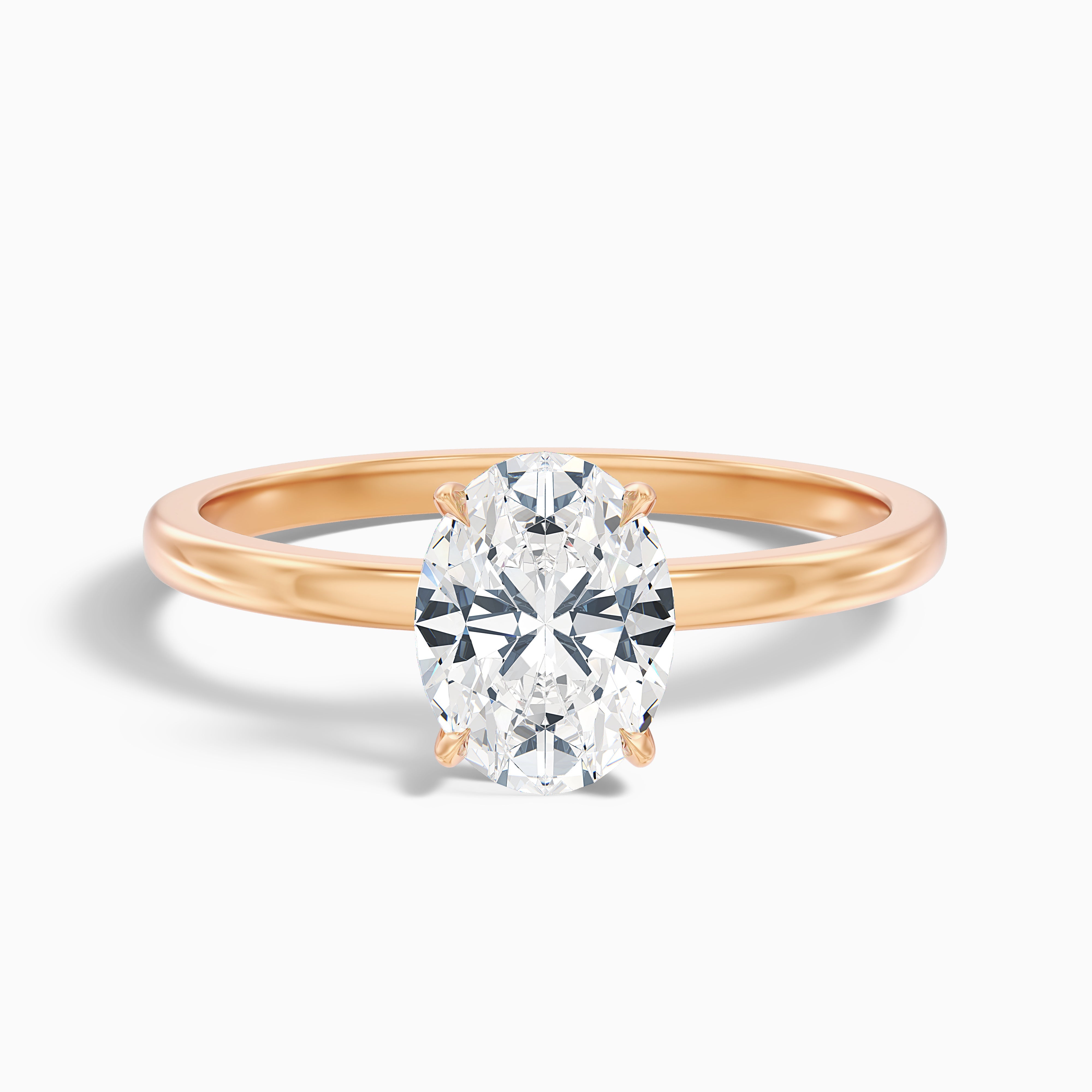 Amayah Oval Cut Low Profile Moissanite Diamond Engagement Ring