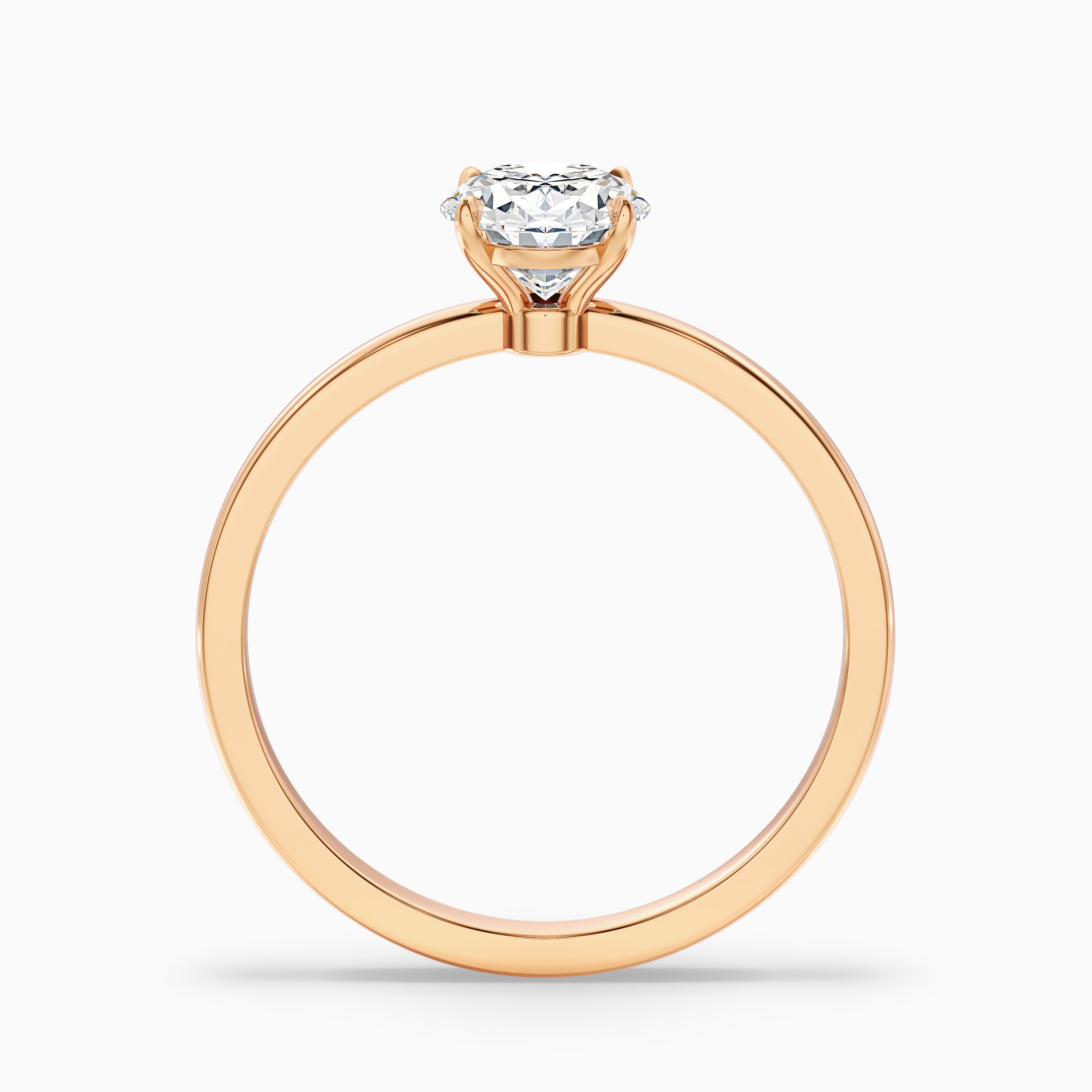 Amayah Oval Cut Low Profile Moissanite Diamond Engagement Ring