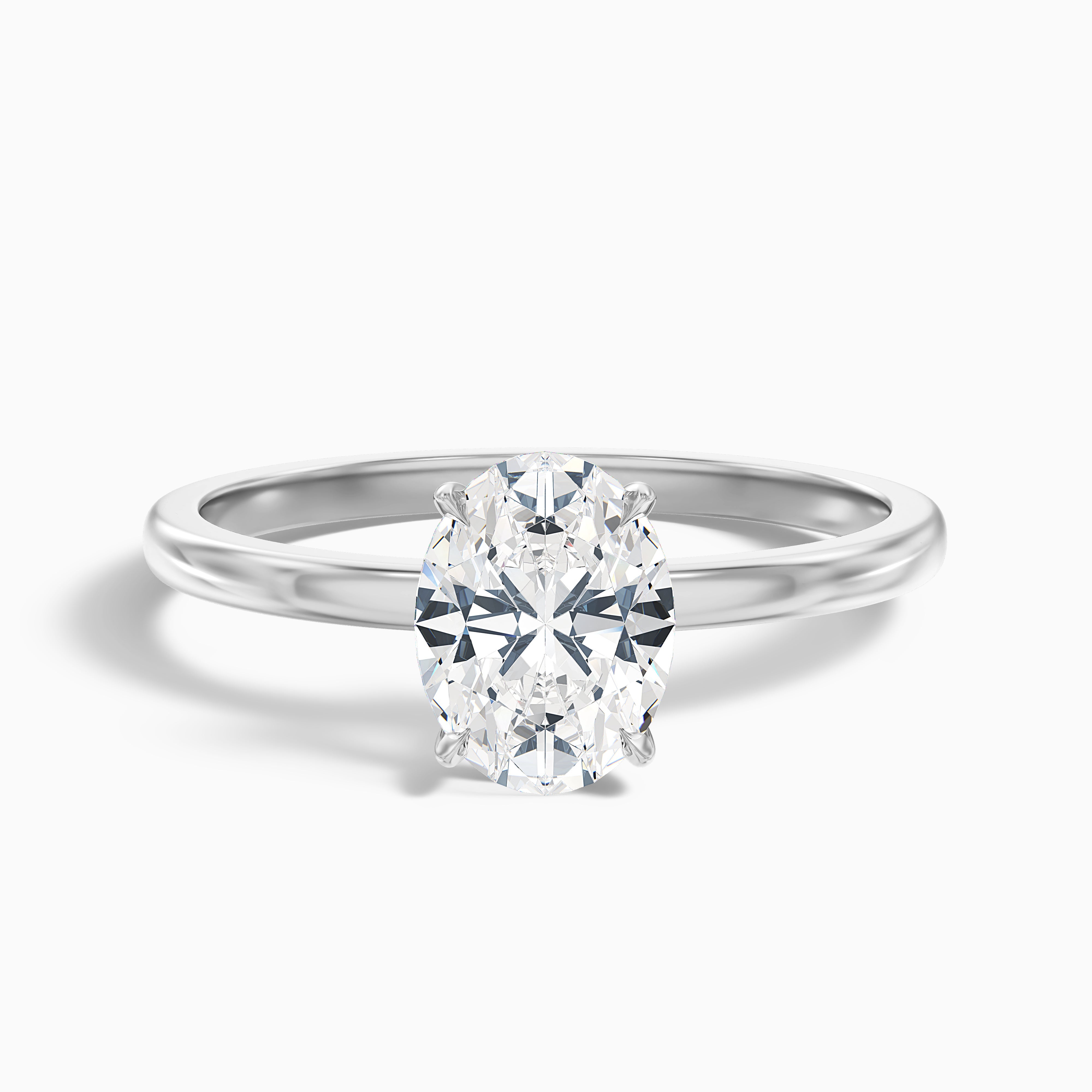 Amayah Oval Cut Low Profile Moissanite Diamond Engagement Ring