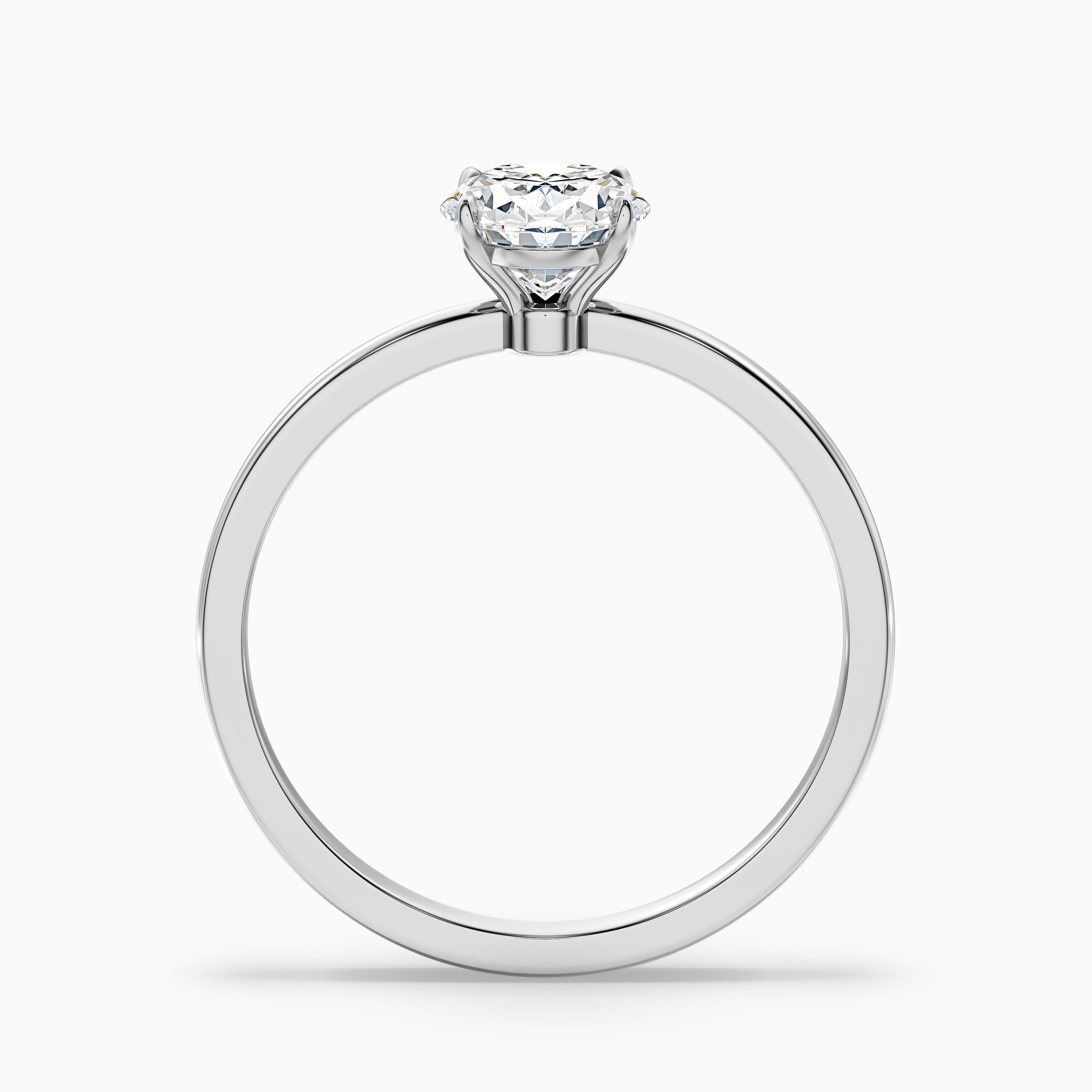 Amayah Oval Cut Low Profile Moissanite Diamond Engagement Ring