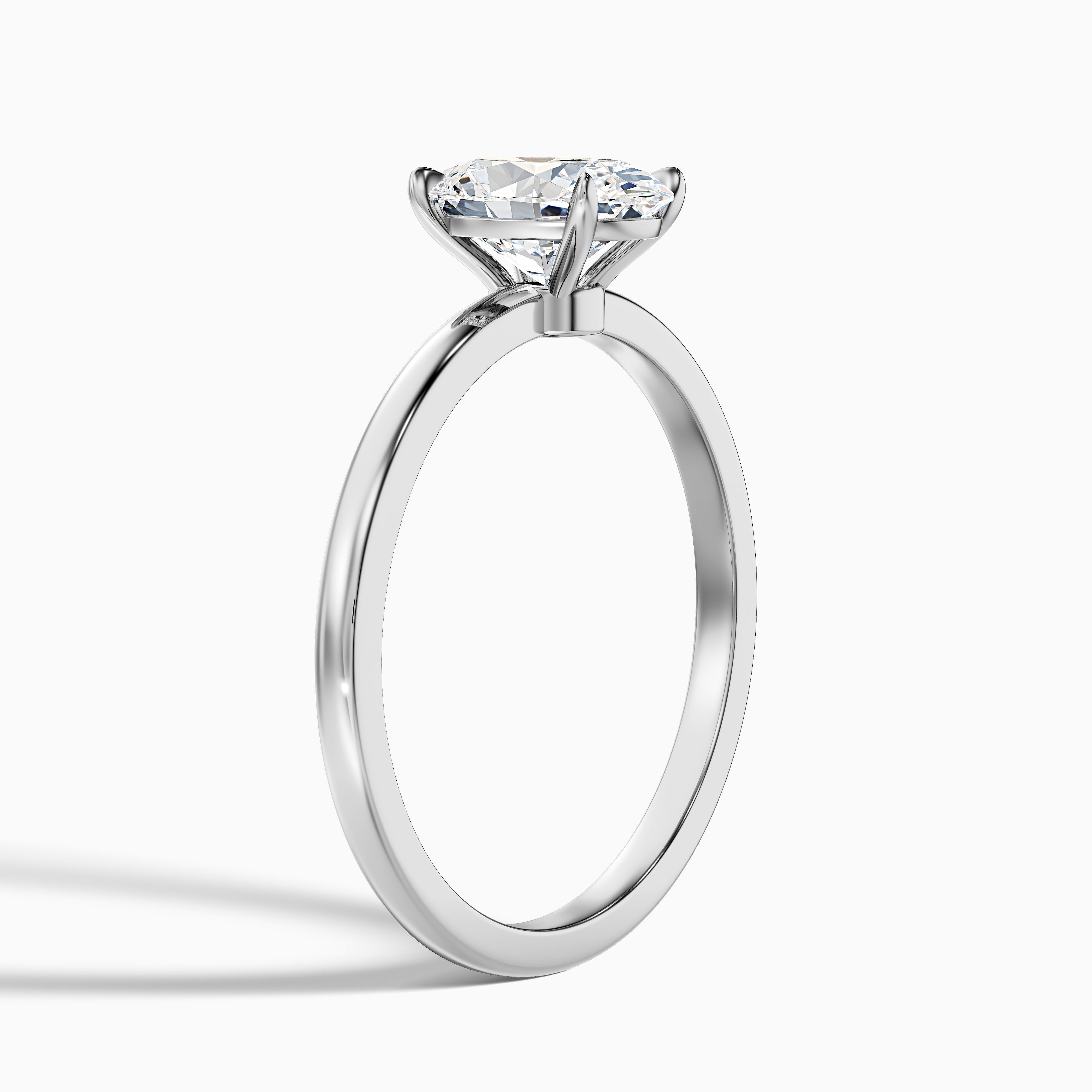 Amayah Oval Cut Low Profile Lab Grown Diamond Engagement Ring