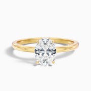 Amayah Oval Cut Low Profile Lab Grown Diamond Engagement Ring