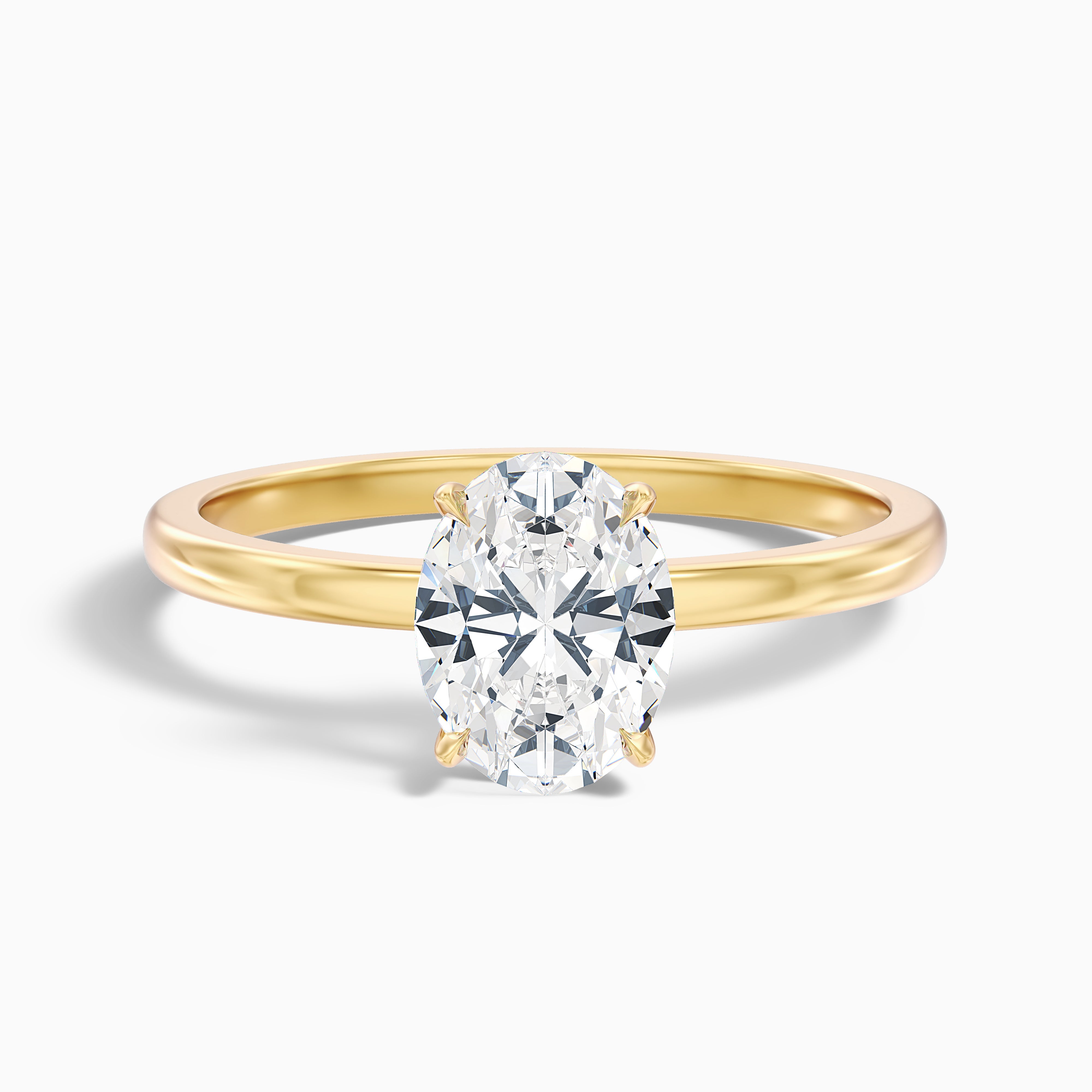 Amayah Oval Cut Low Profile Lab Grown Diamond Engagement Ring
