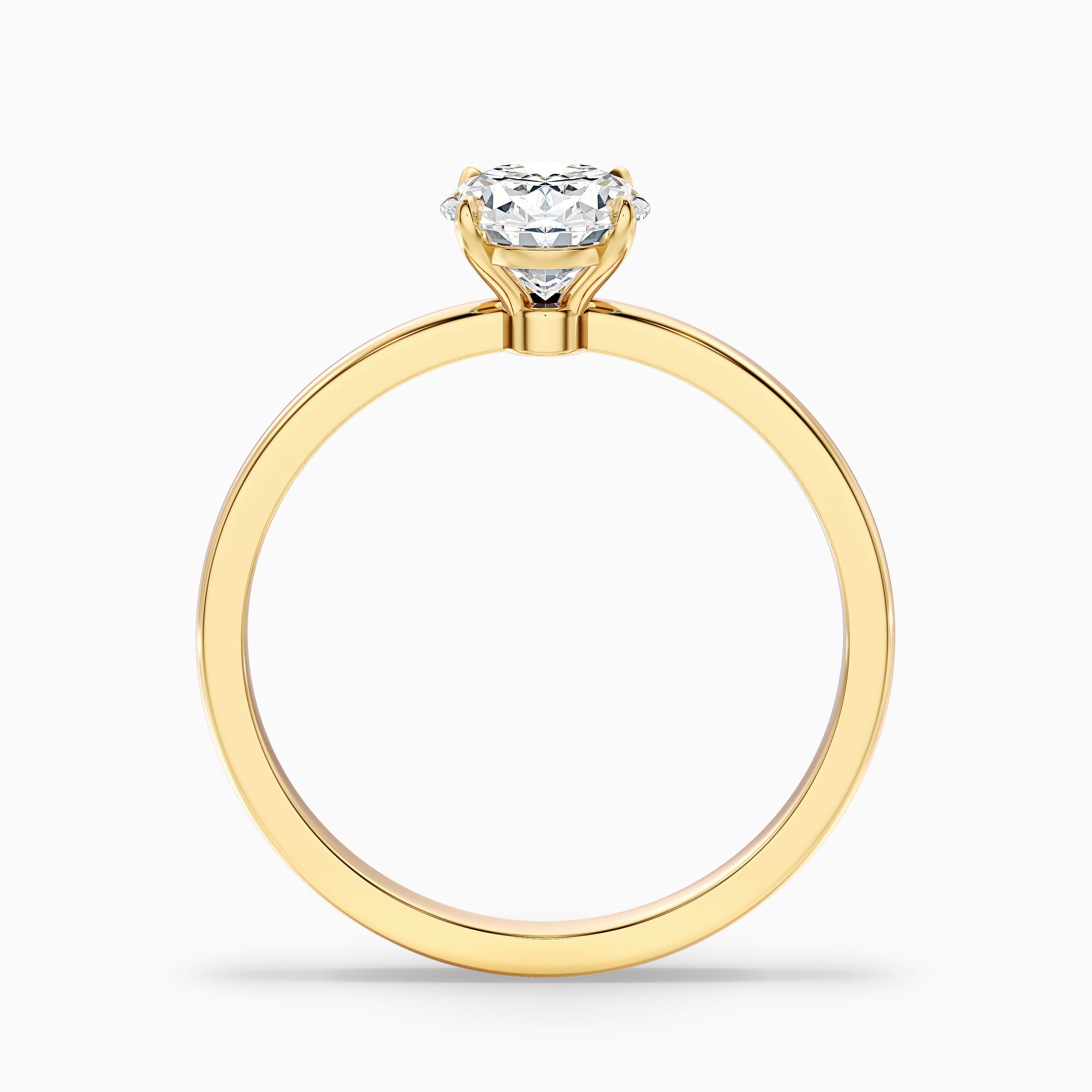 Amayah Oval Cut Low Profile Lab Grown Diamond Engagement Ring
