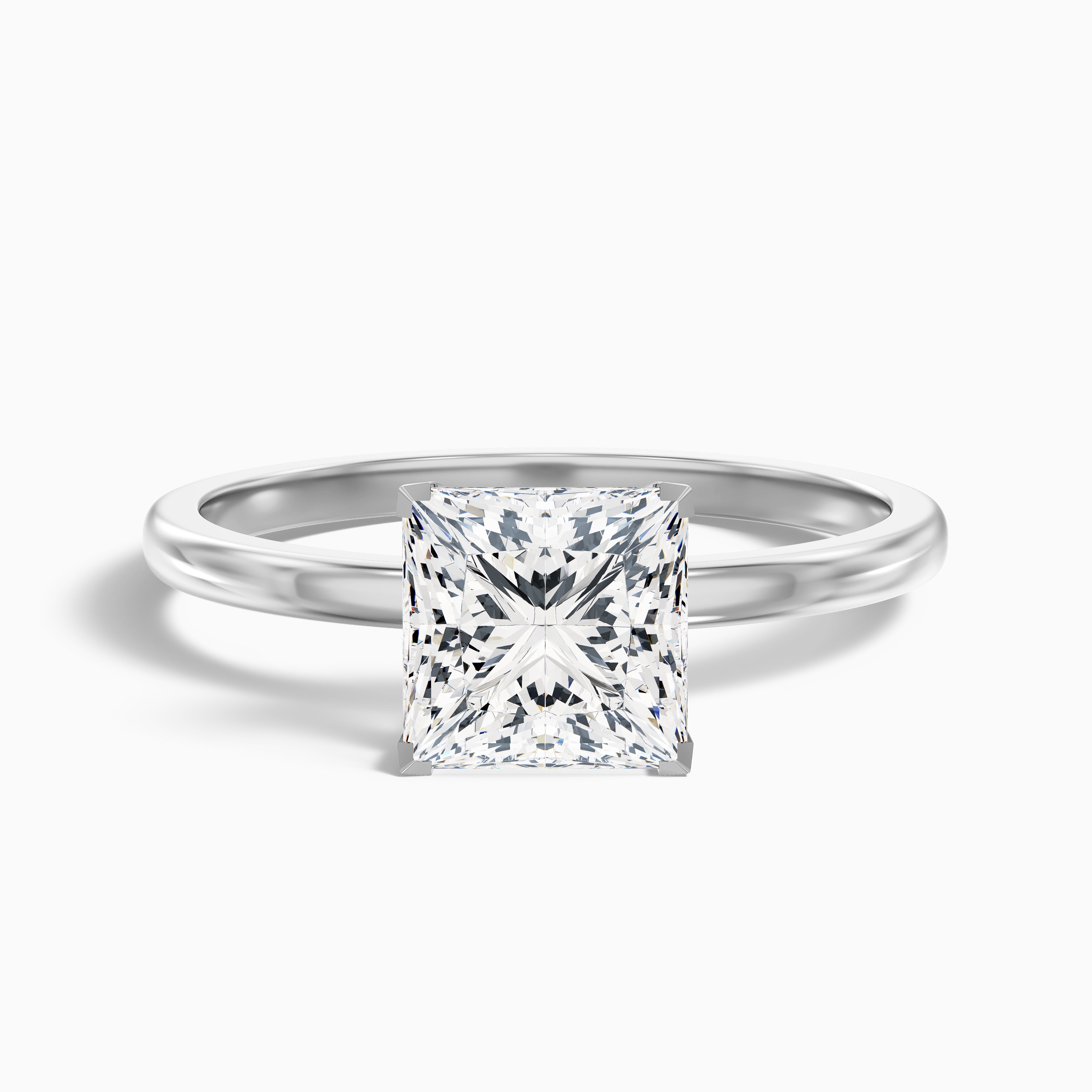 Annette Princess Cut Low Profile Lab Grown Diamond Ring