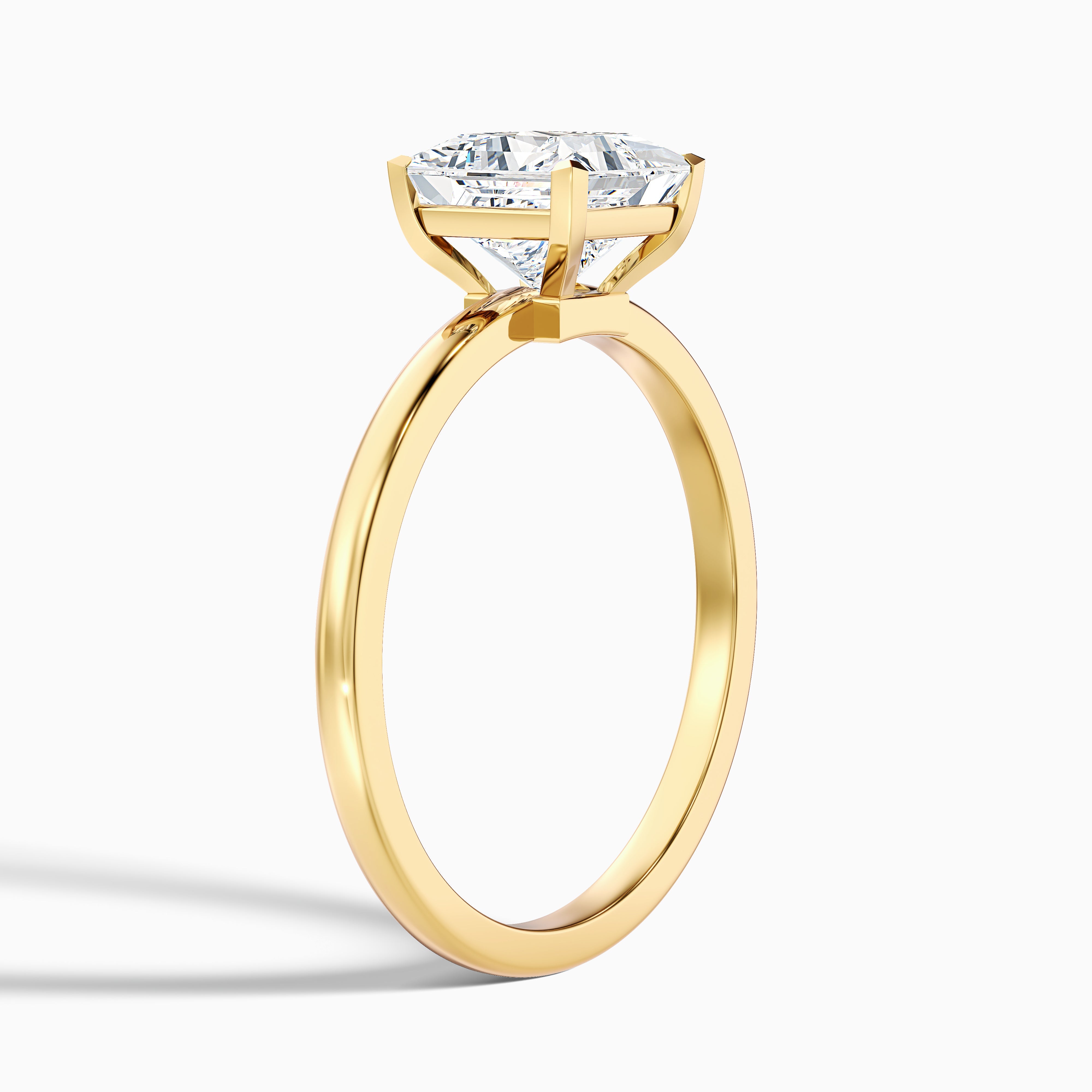 Annette Princess Cut Low Profile Moissanite Diamond Ring