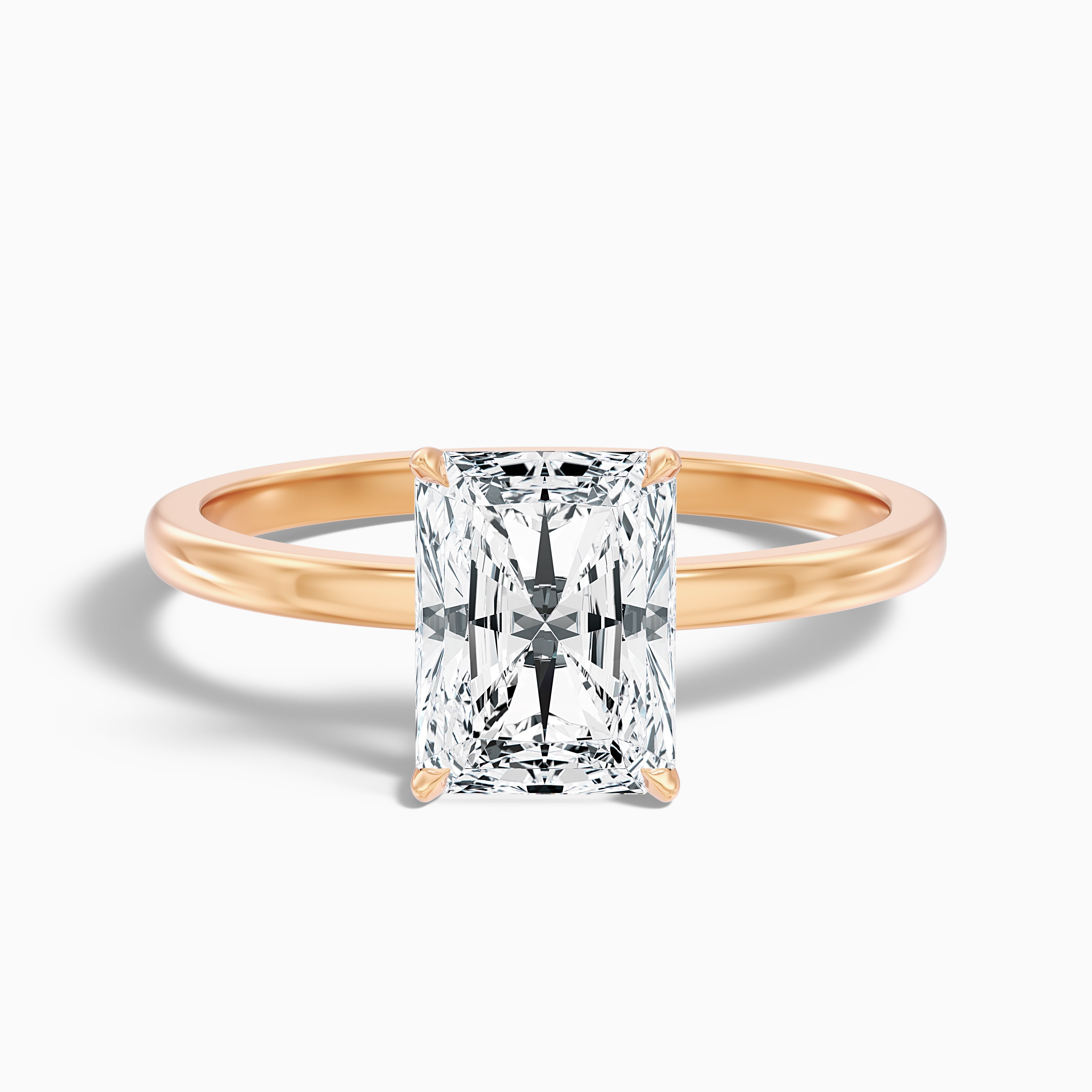 Brenley Radiant Cut Low Profile Moissanite Diamond Ring