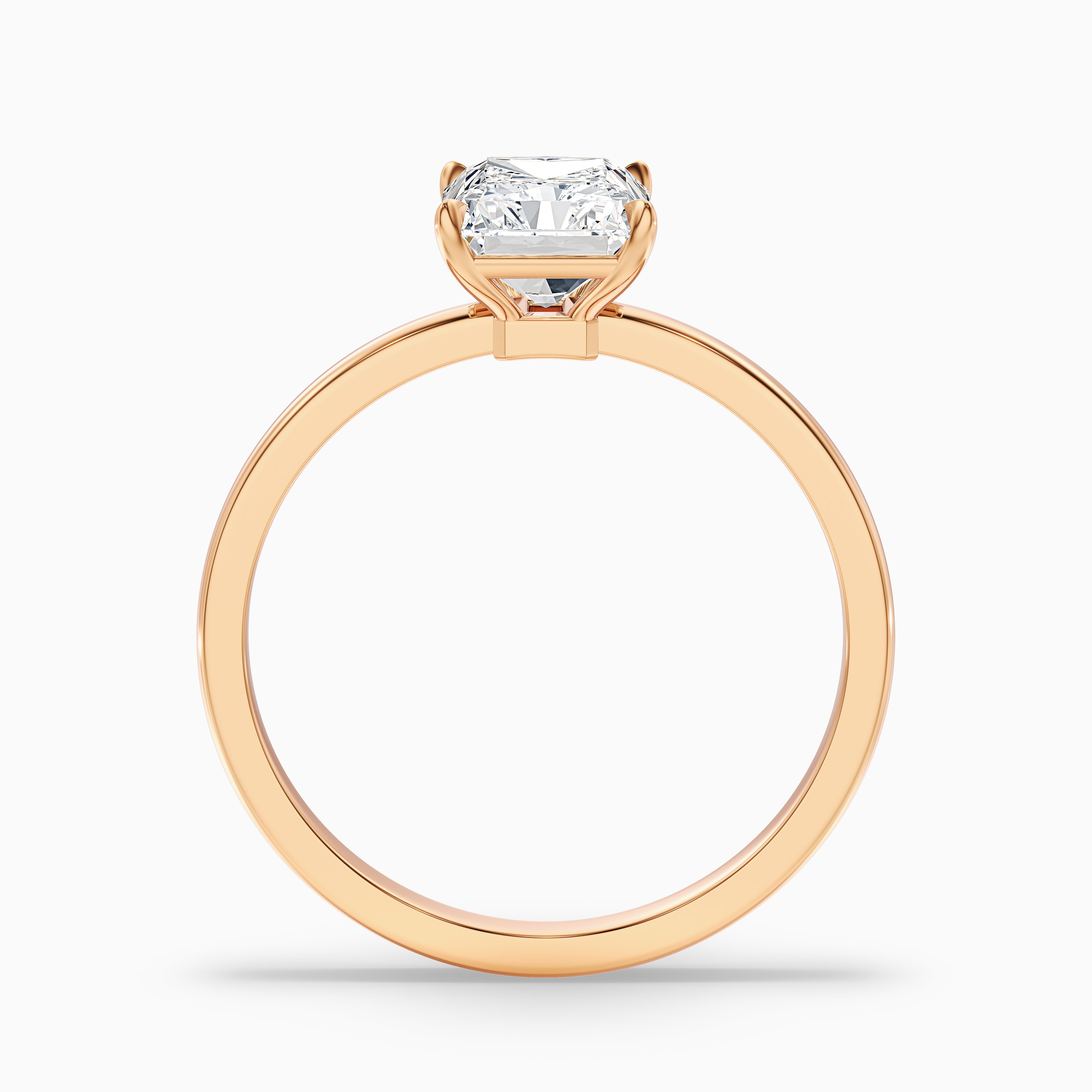 Brenley Radiant Cut Low Profile Moissanite Diamond Ring