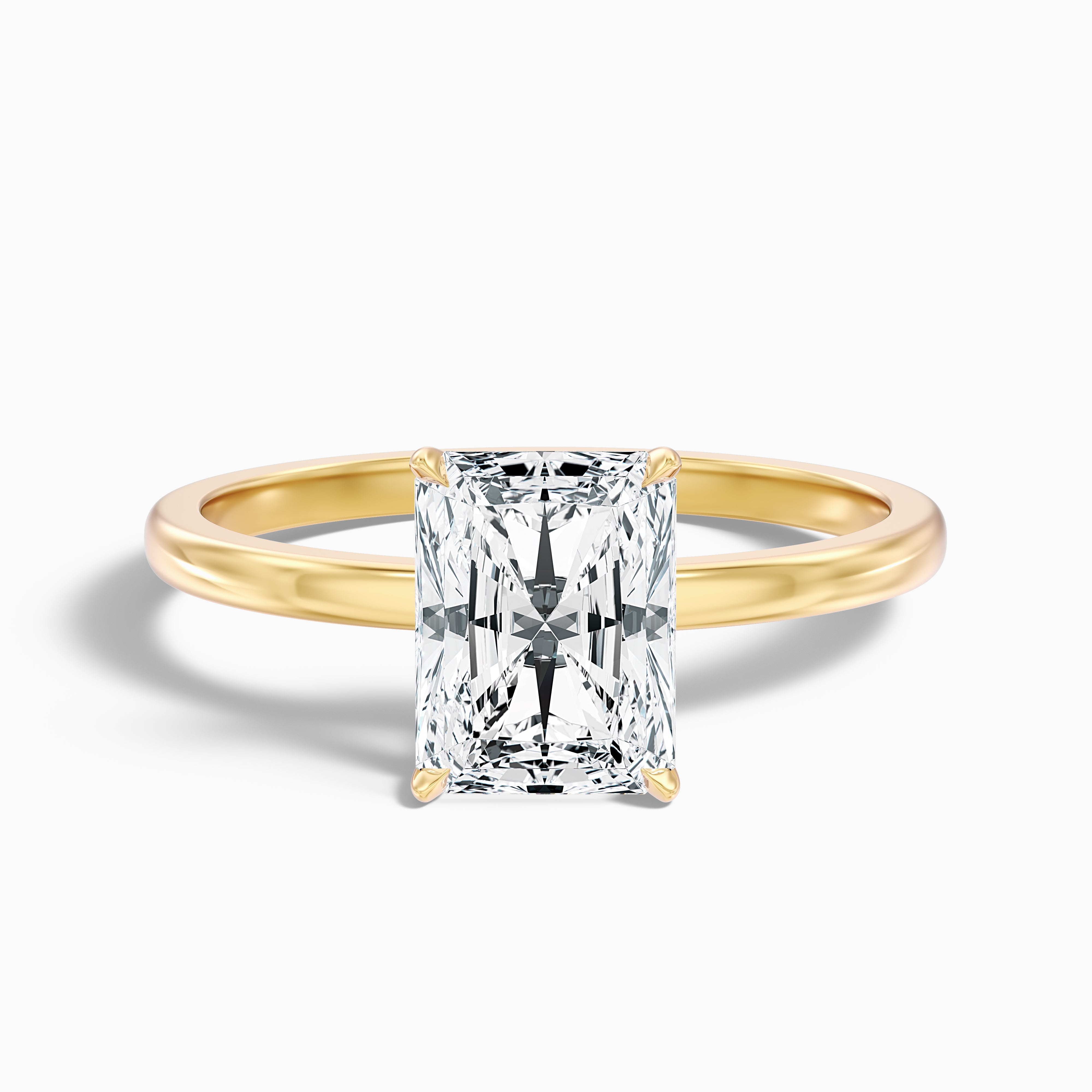 Brenley Radiant Cut Low Profile Moissanite Diamond Ring