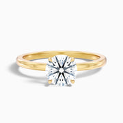 Carleen Round Cut Low Profile Lab Grown Diamond Engagement Ring